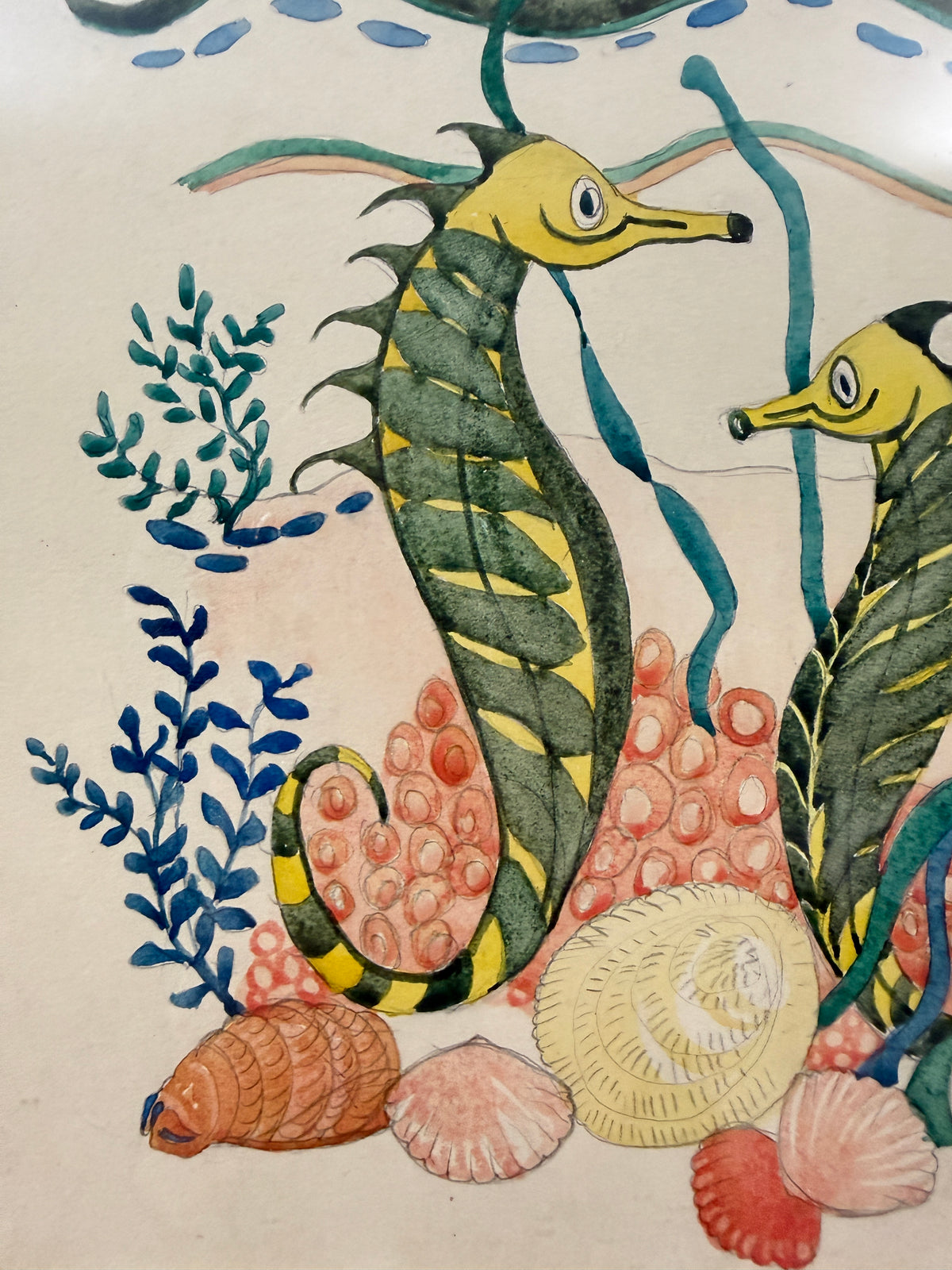 Dandy and Joan | Original Seahorse Watercolour | c.1930–1950