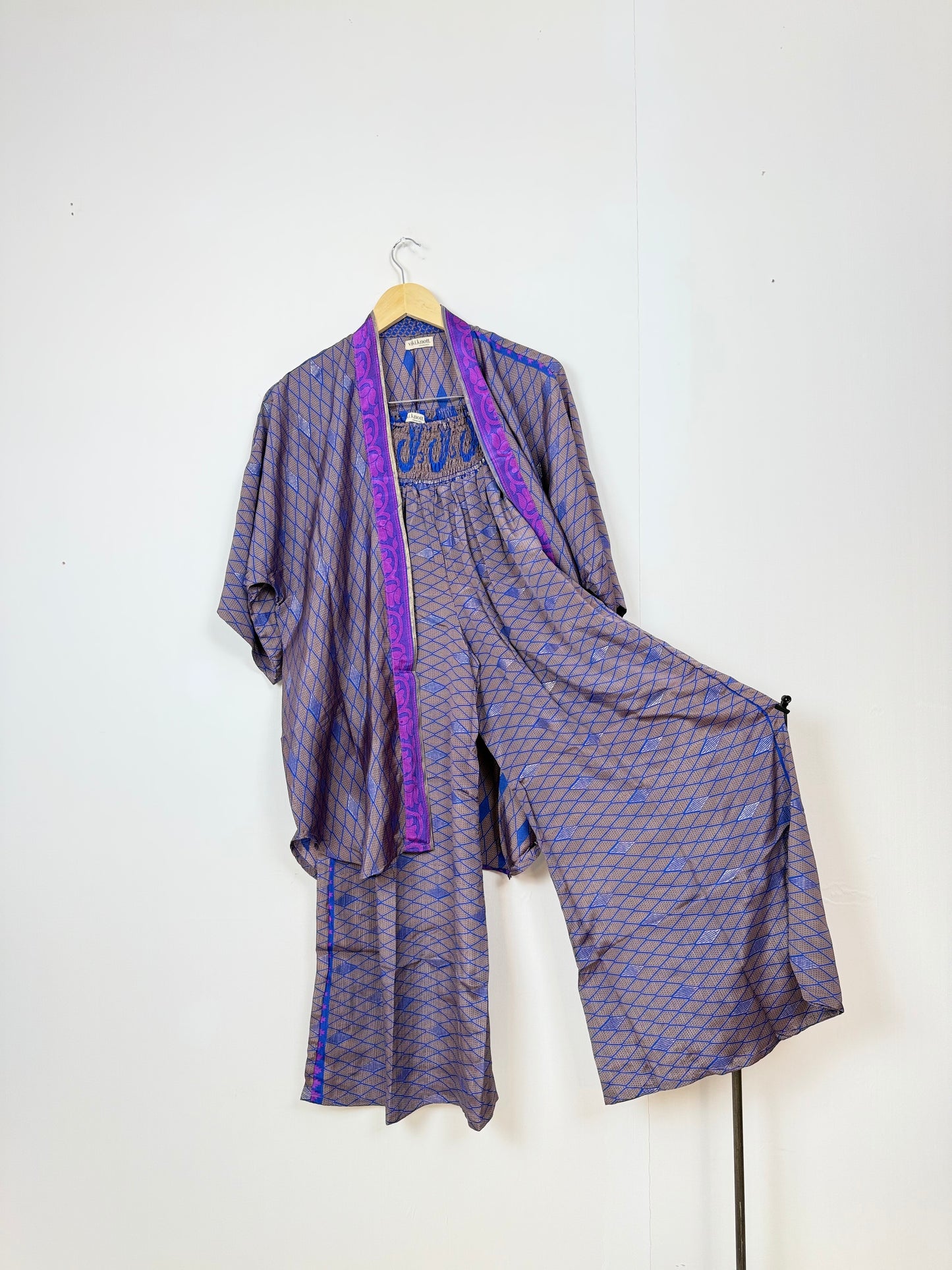 Vintage Saree Silk Trousers & Shirt Co-ordinated Set
