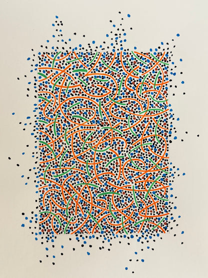 Pointillist Ink on Paper Original Artwork No.8 - ARTHUR ALLAN WILSON, Scottish | 1944-2024