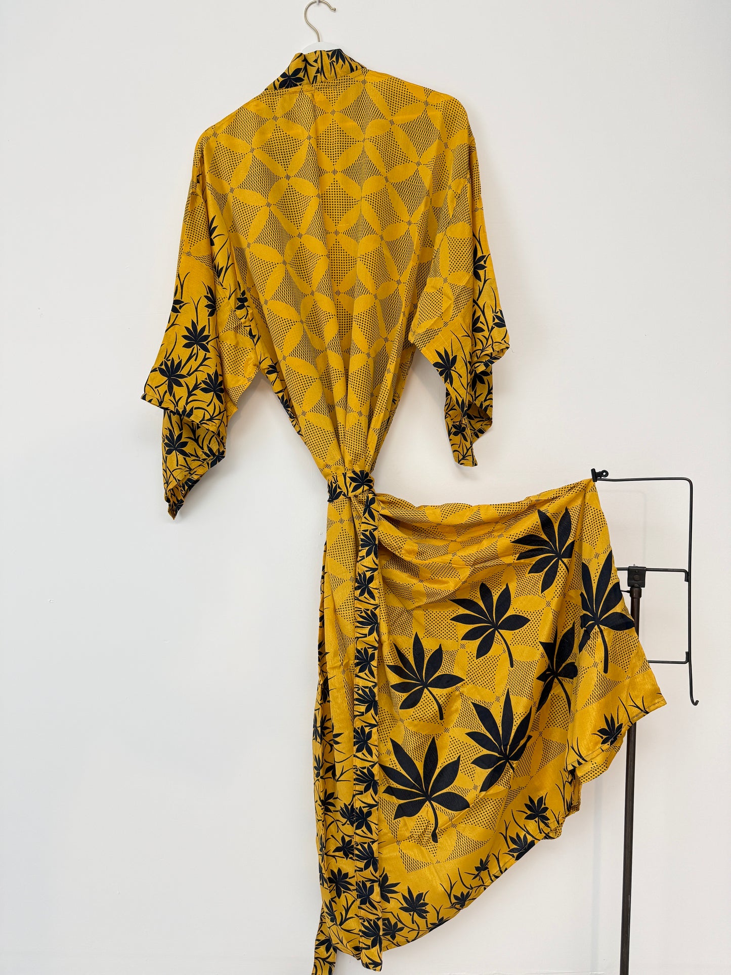 Vintage Saree Silk Kimono / Duster - Long