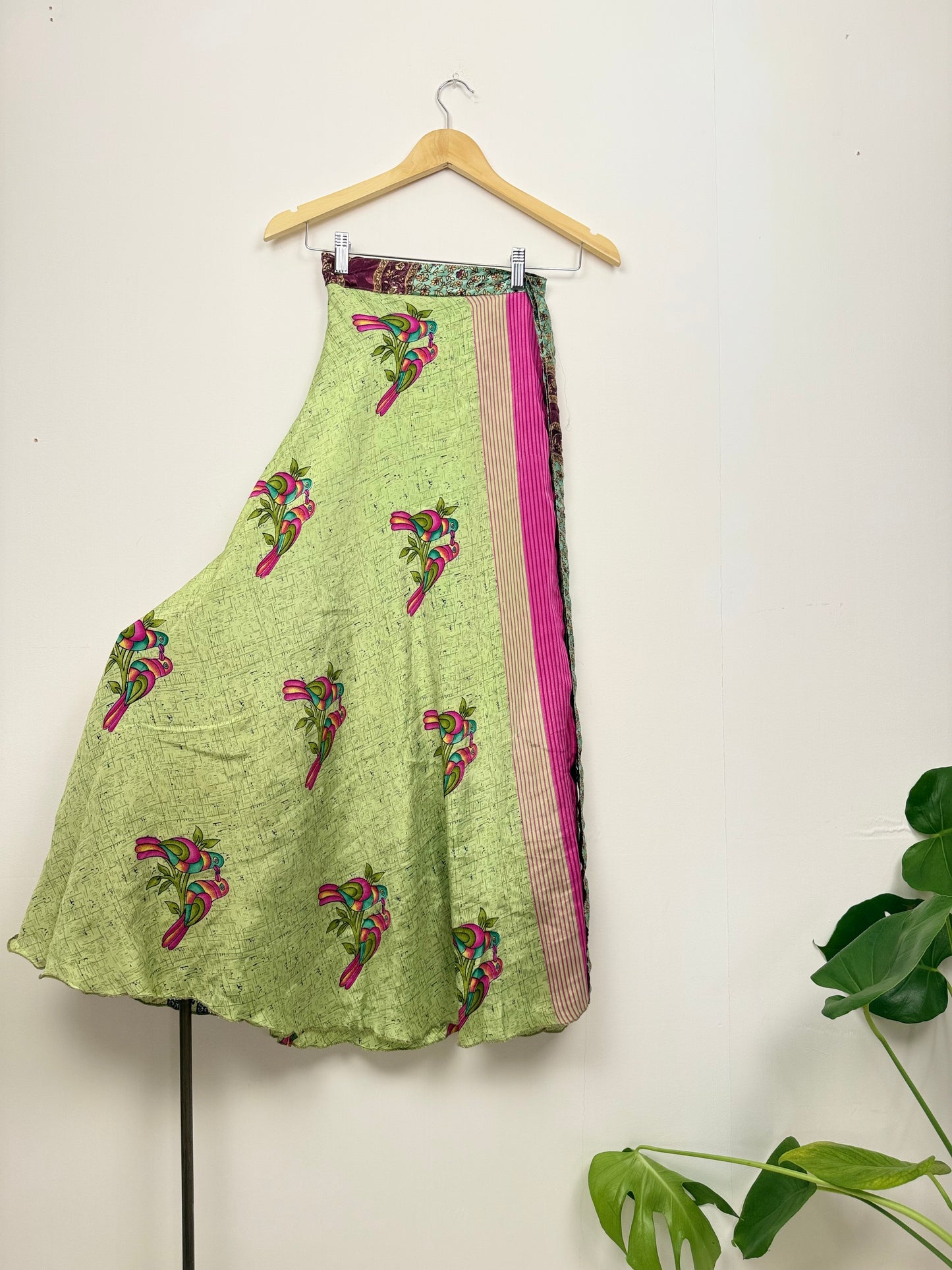Vintage Saree Silk Wrap Skirt