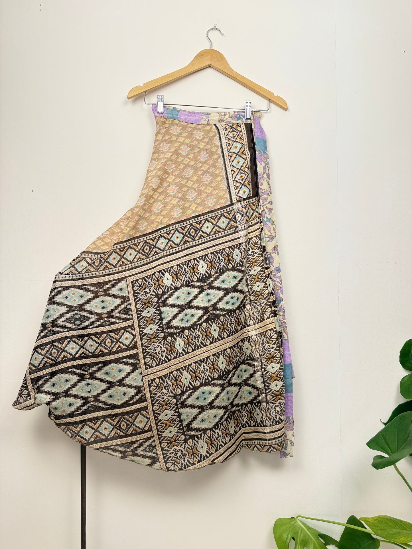 Vintage Saree Silk Wrap Skirt