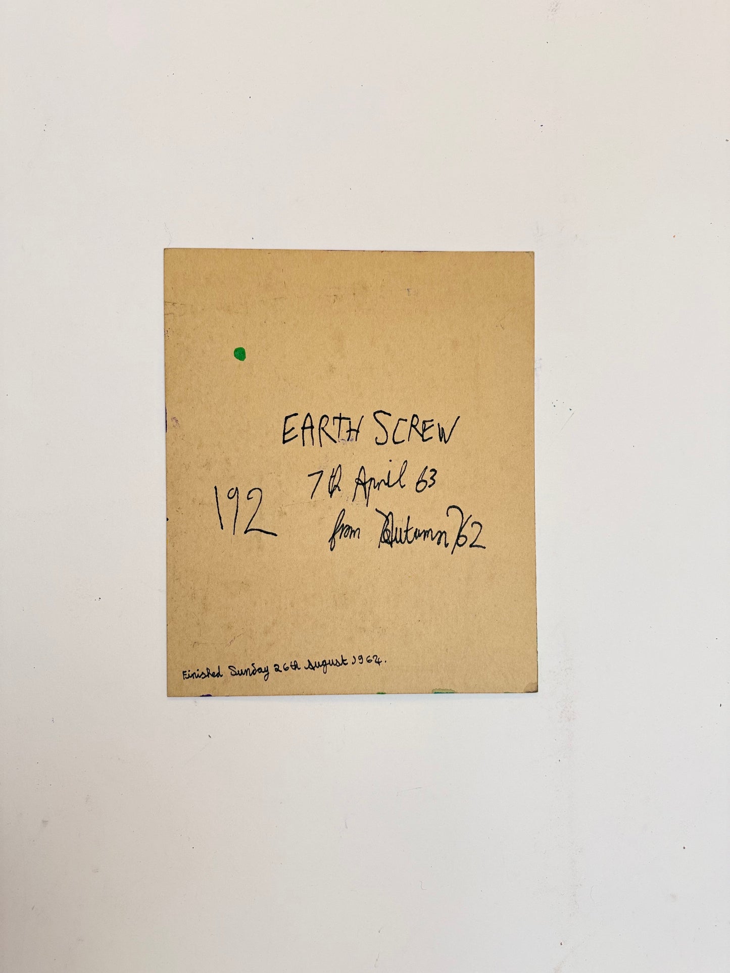 No.192 Earth Screw - PETER CROTTY, British | 1943-present