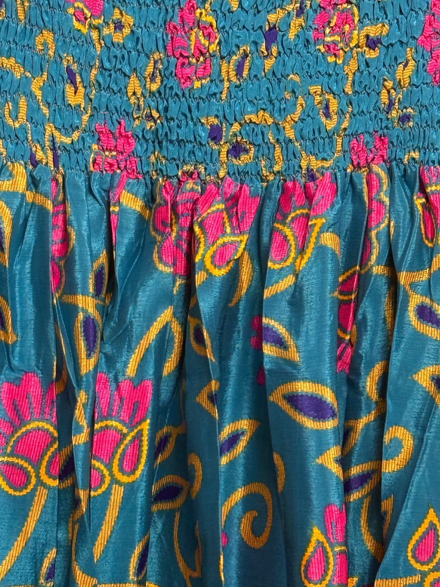 Vintage Saree Silk Pleated Skirt