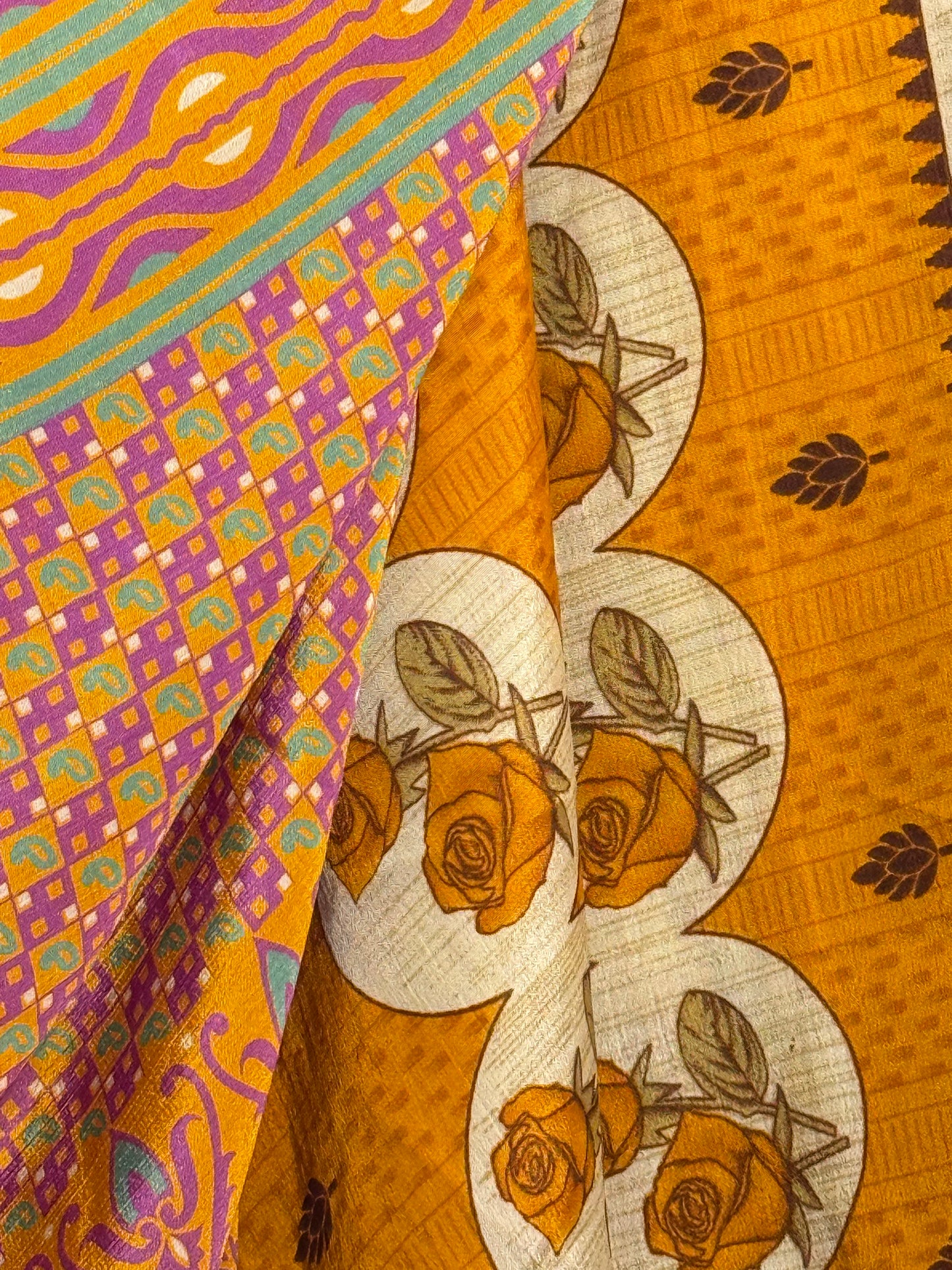 Vintage Saree Silk Wrap Skirt