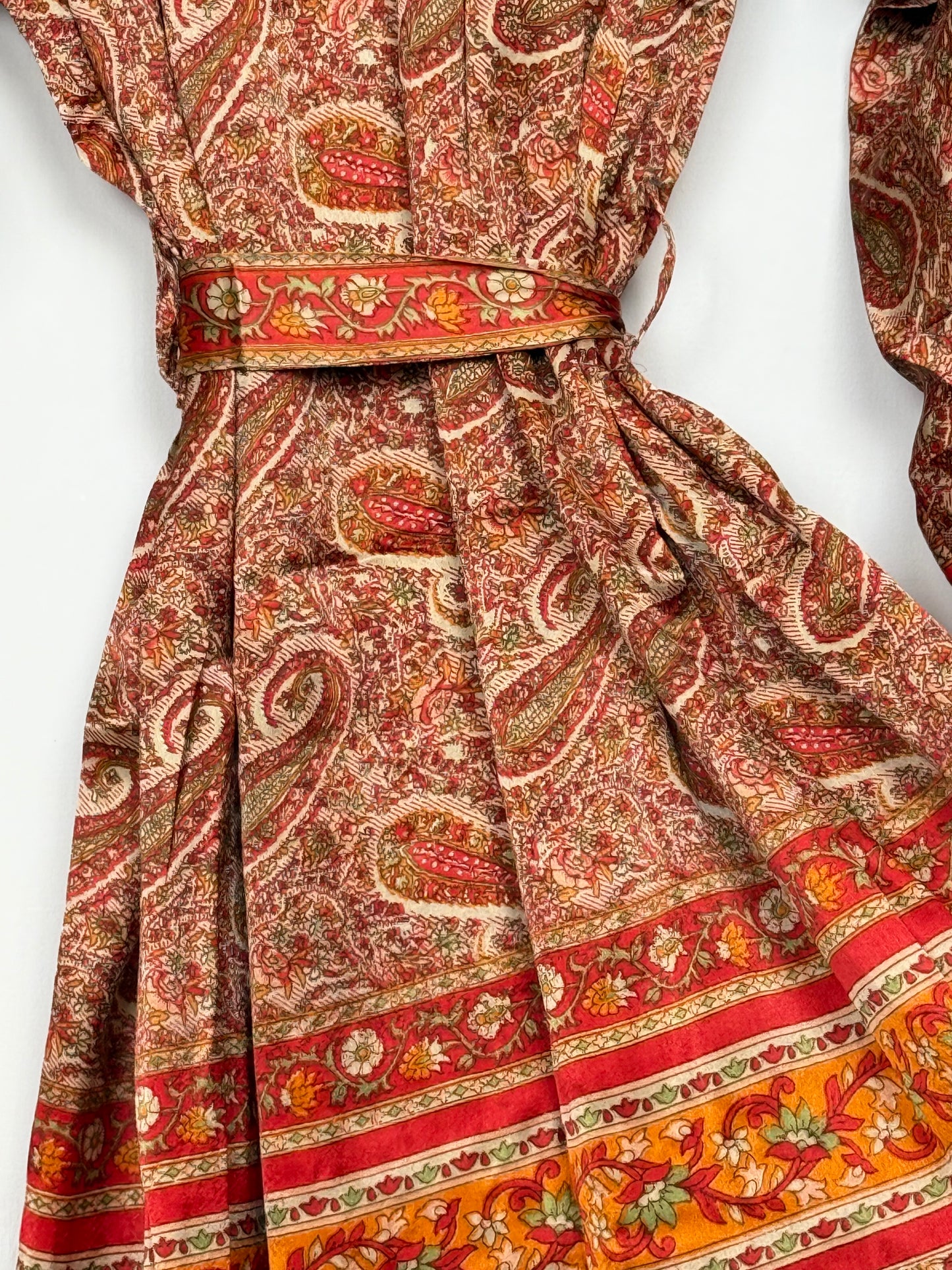 Vintage Saree Silk Kimono / Duster - Long