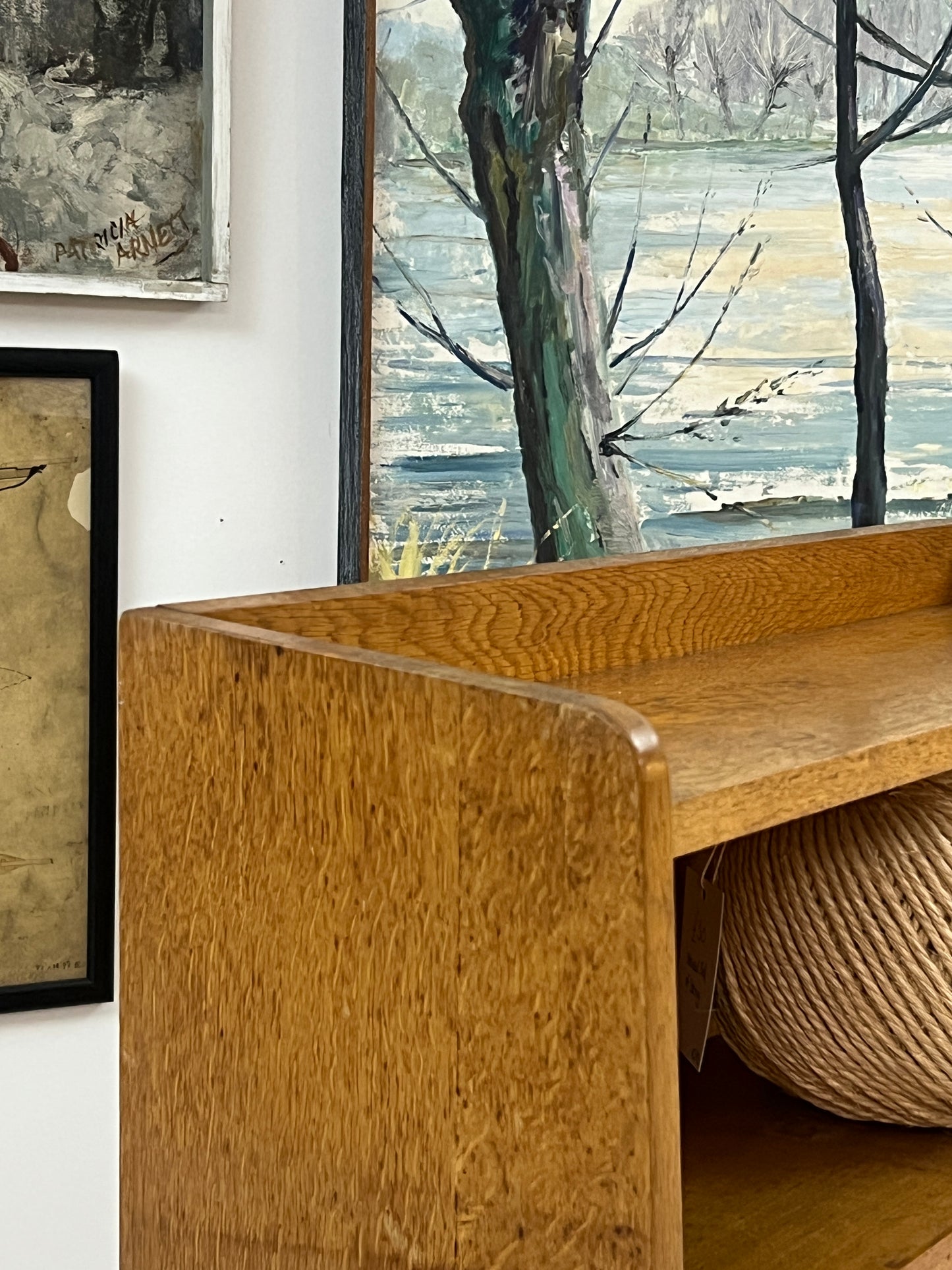 A 1950's Oak Open Bookcase