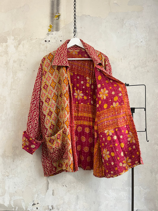 Vintage Cotton Kantha Reversible Jacket ~ No 11