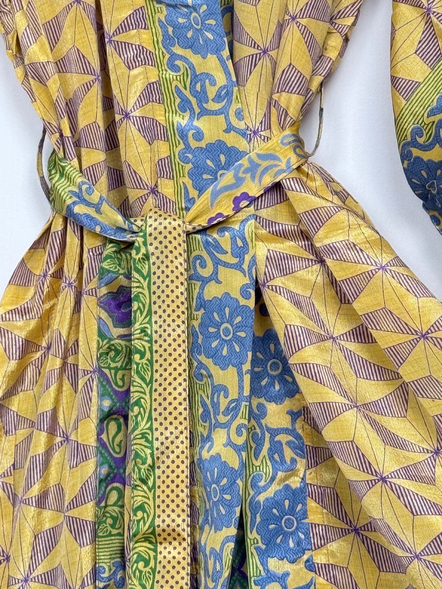 Vintage Saree Silk Kimono / Duster - Long
