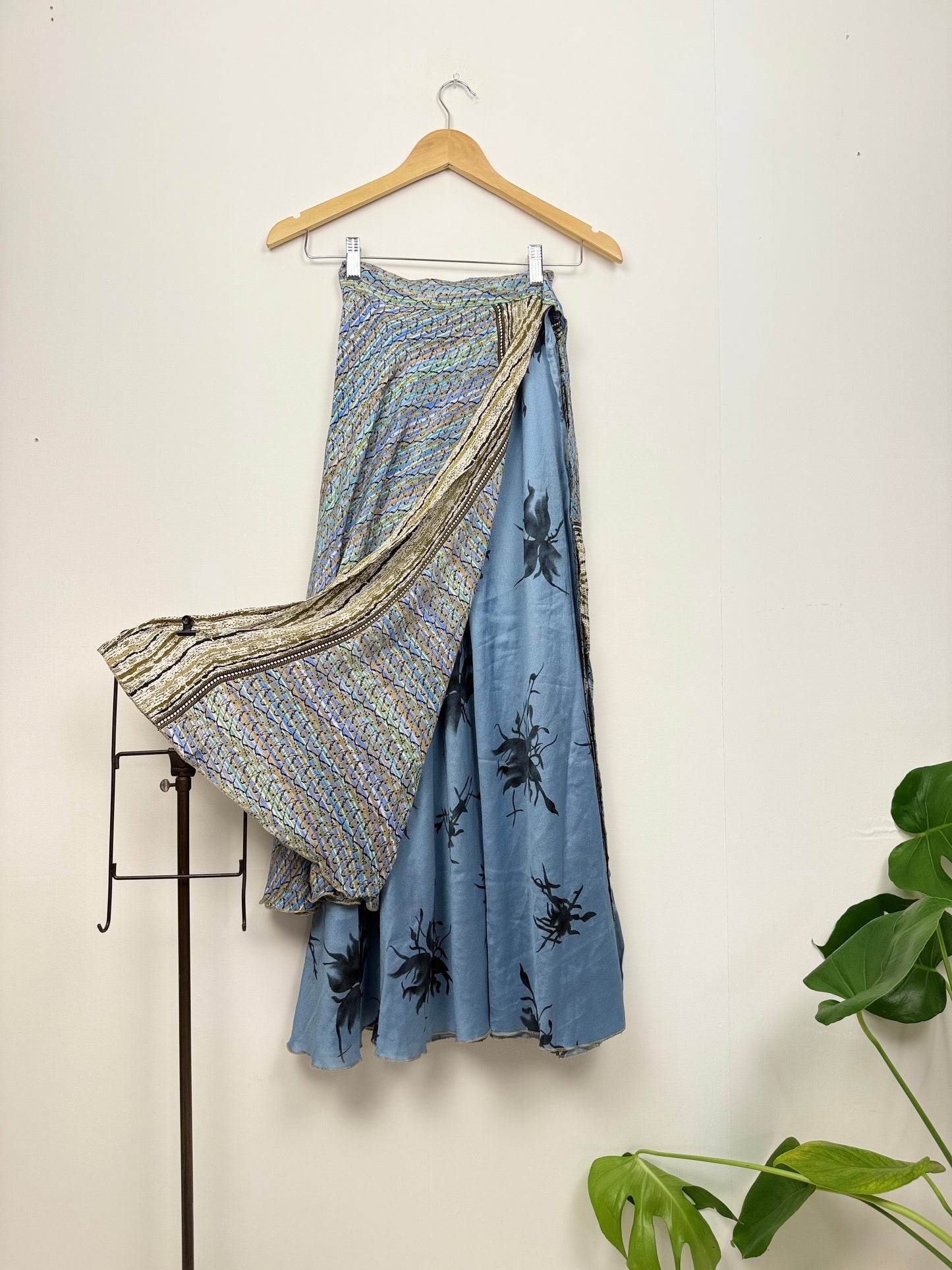 Vintage Saree Silk Wrap Skirt