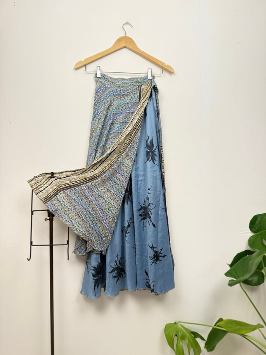 Vintage Saree Silk Wrap Skirt