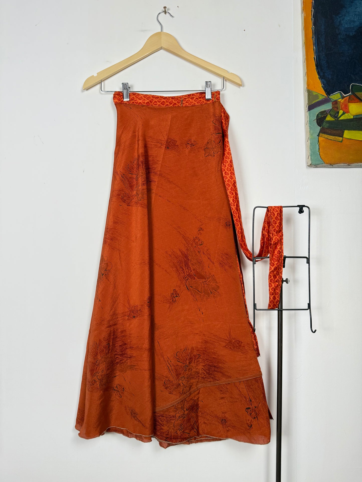 Vintage Saree Silk Wrap Skirt
