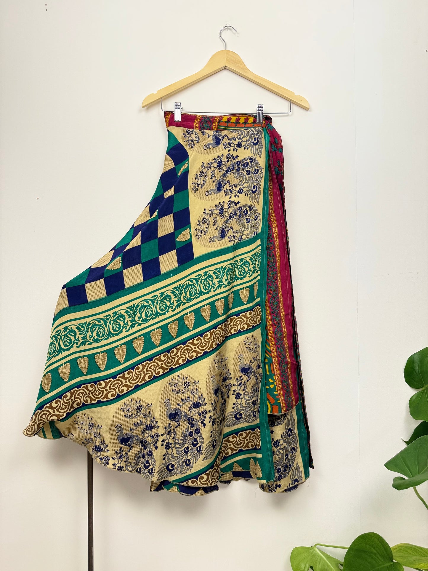 Vintage Saree Silk Wrap Skirt