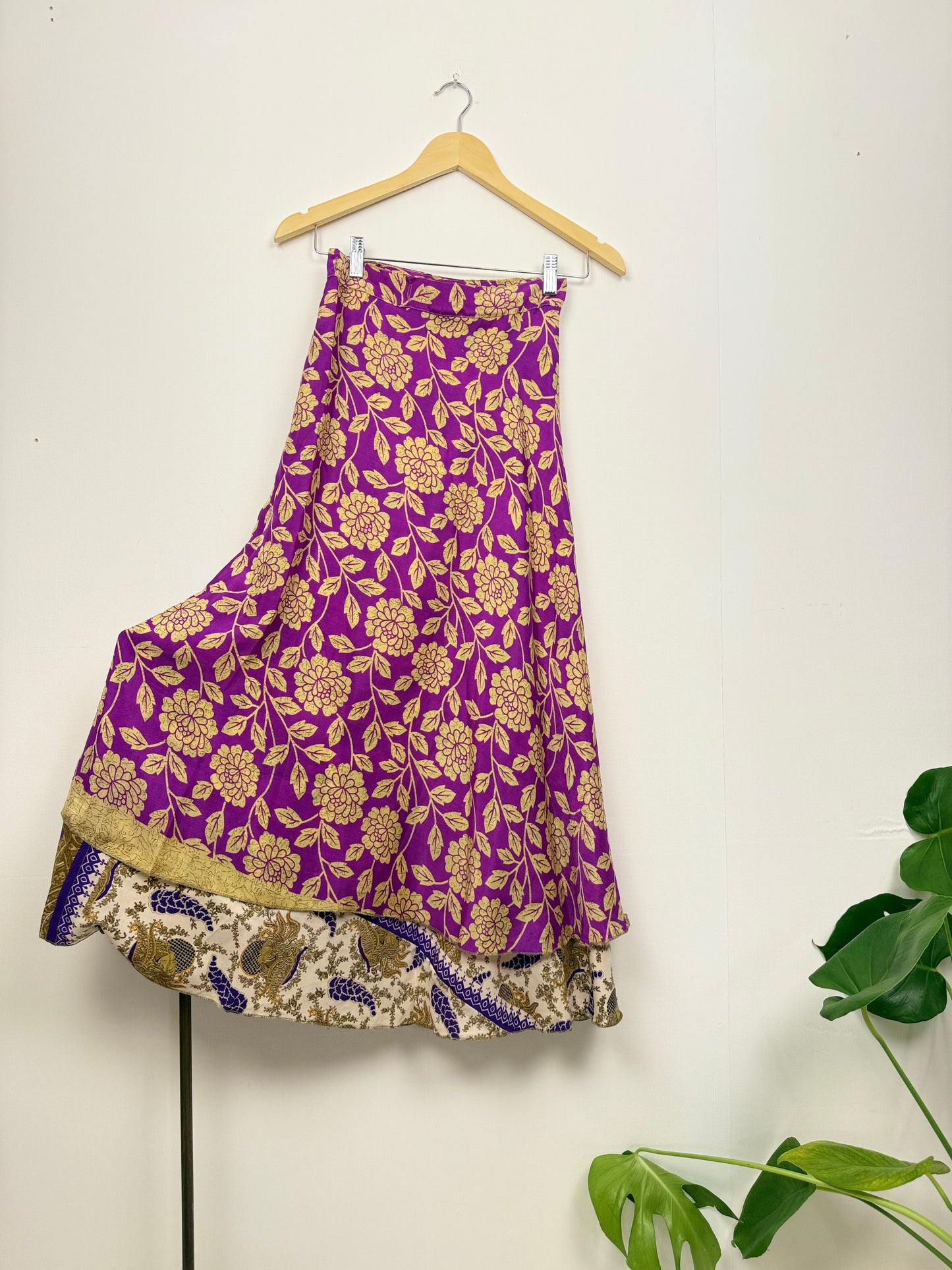 Vintage Saree Silk Wrap Skirt