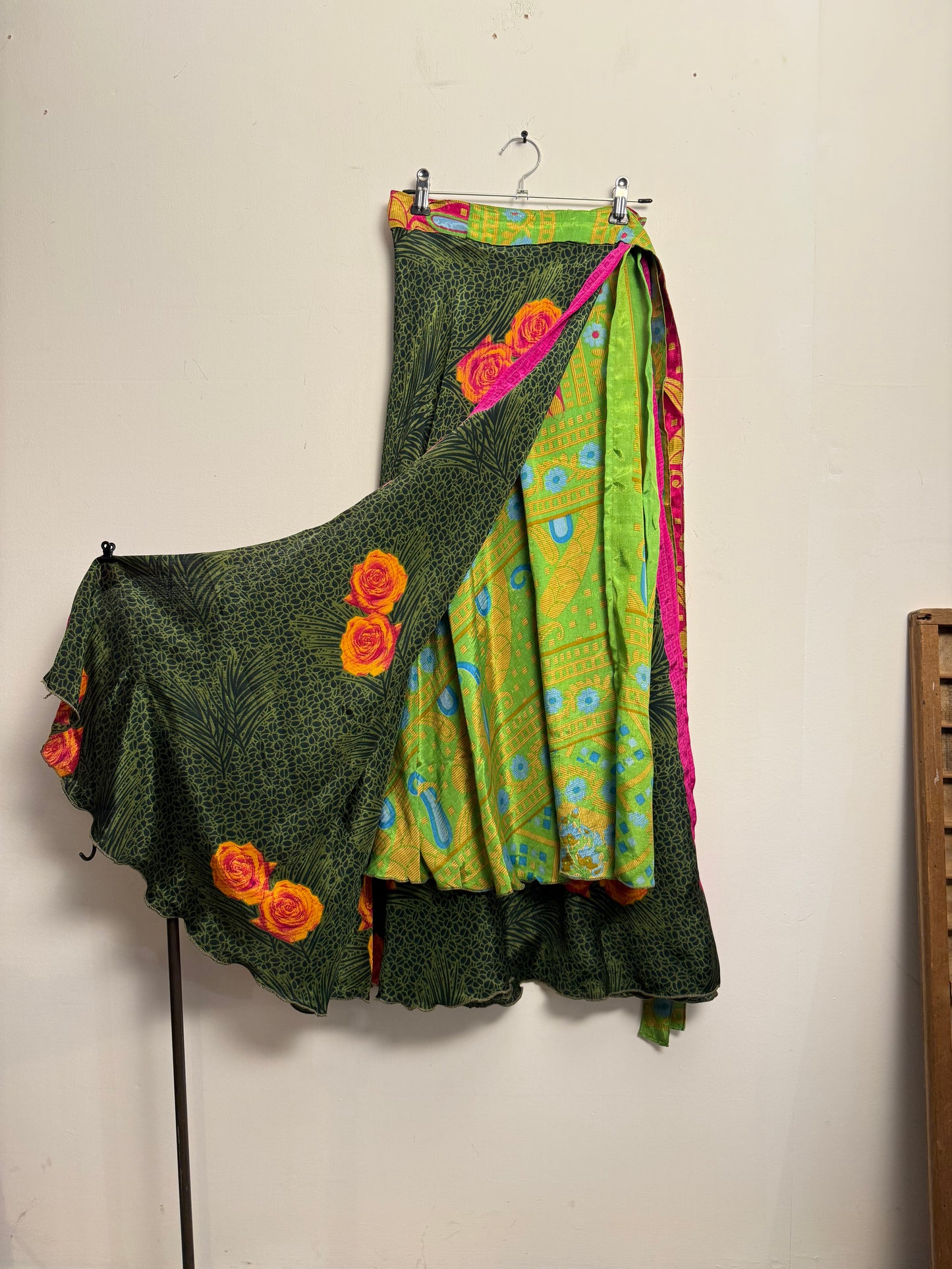 Vintage Saree Silk Wrap Skirt