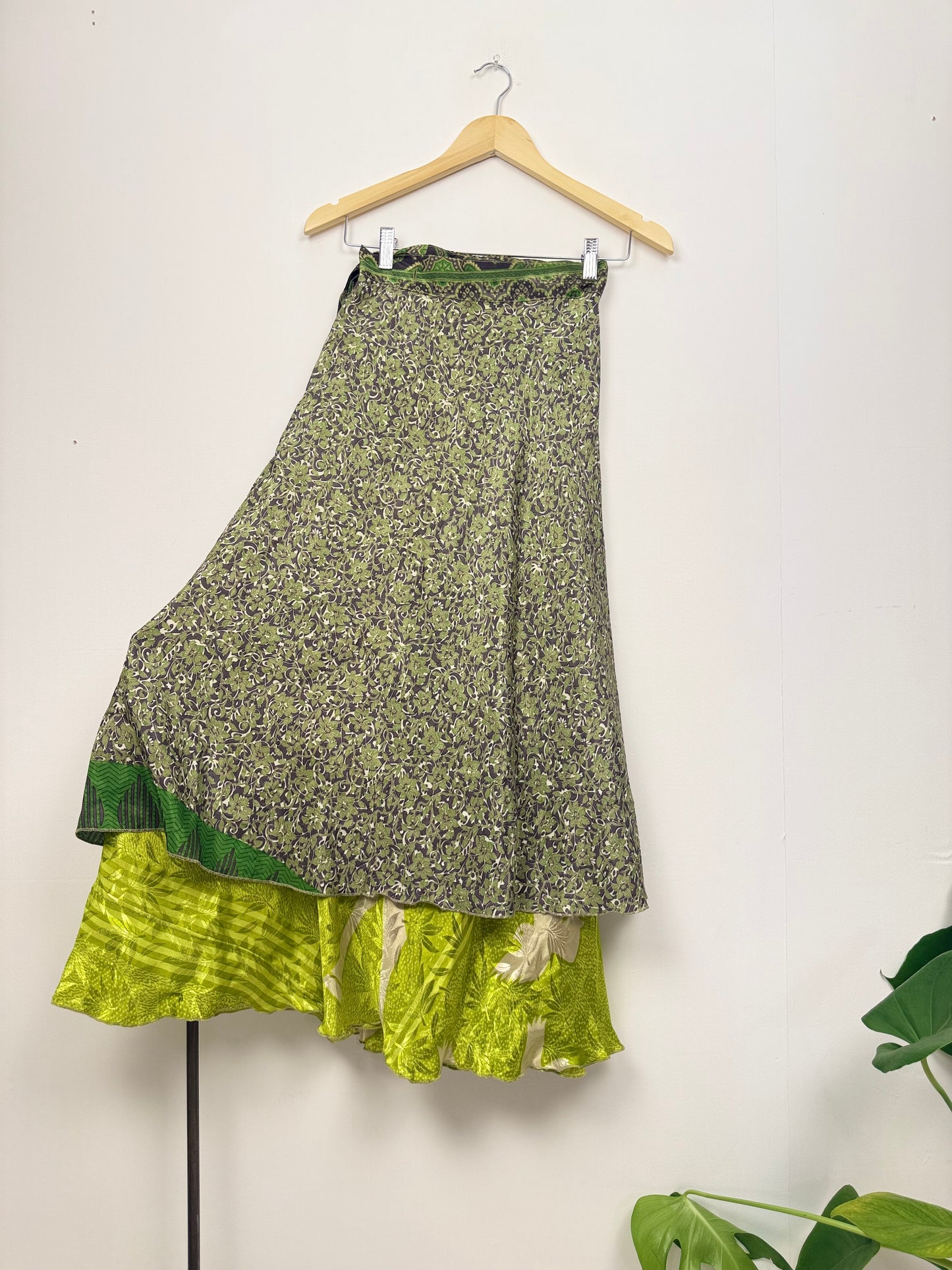Vintage Saree Silk Wrap Skirt