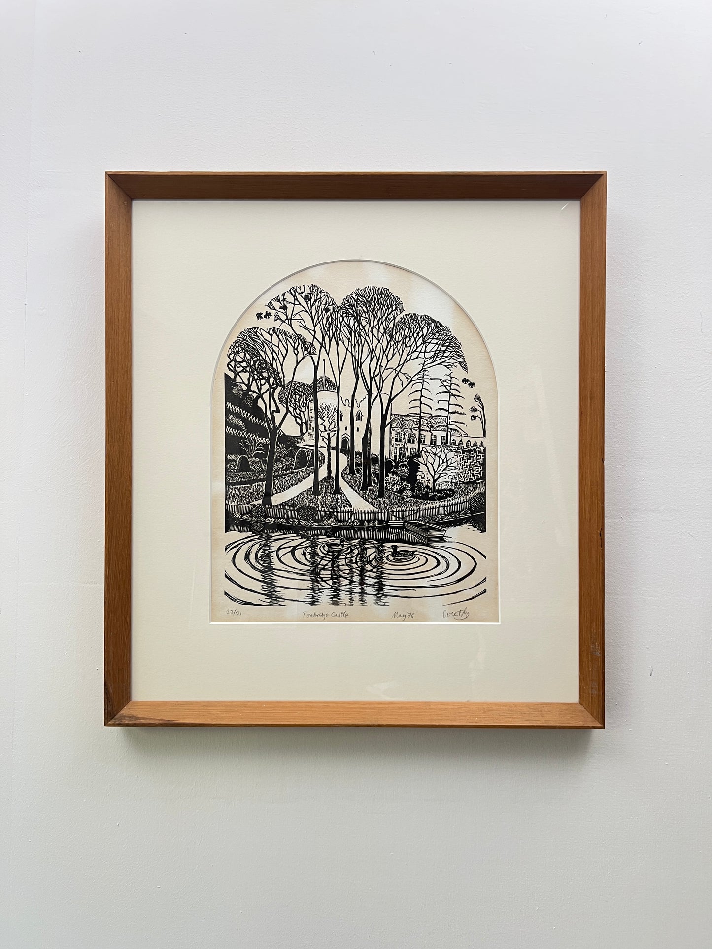 Woodblock Print | TONBRIDGE CASTLE May 1978