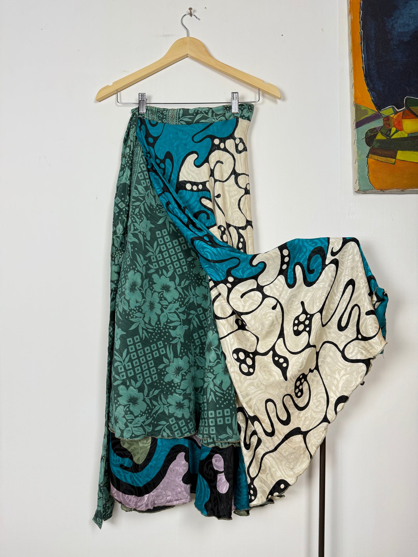 Vintage Saree Silk Wrap Skirt