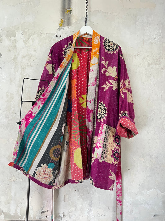 Vintage Cotton Kantha Relaxed Jacket ~ No 3
