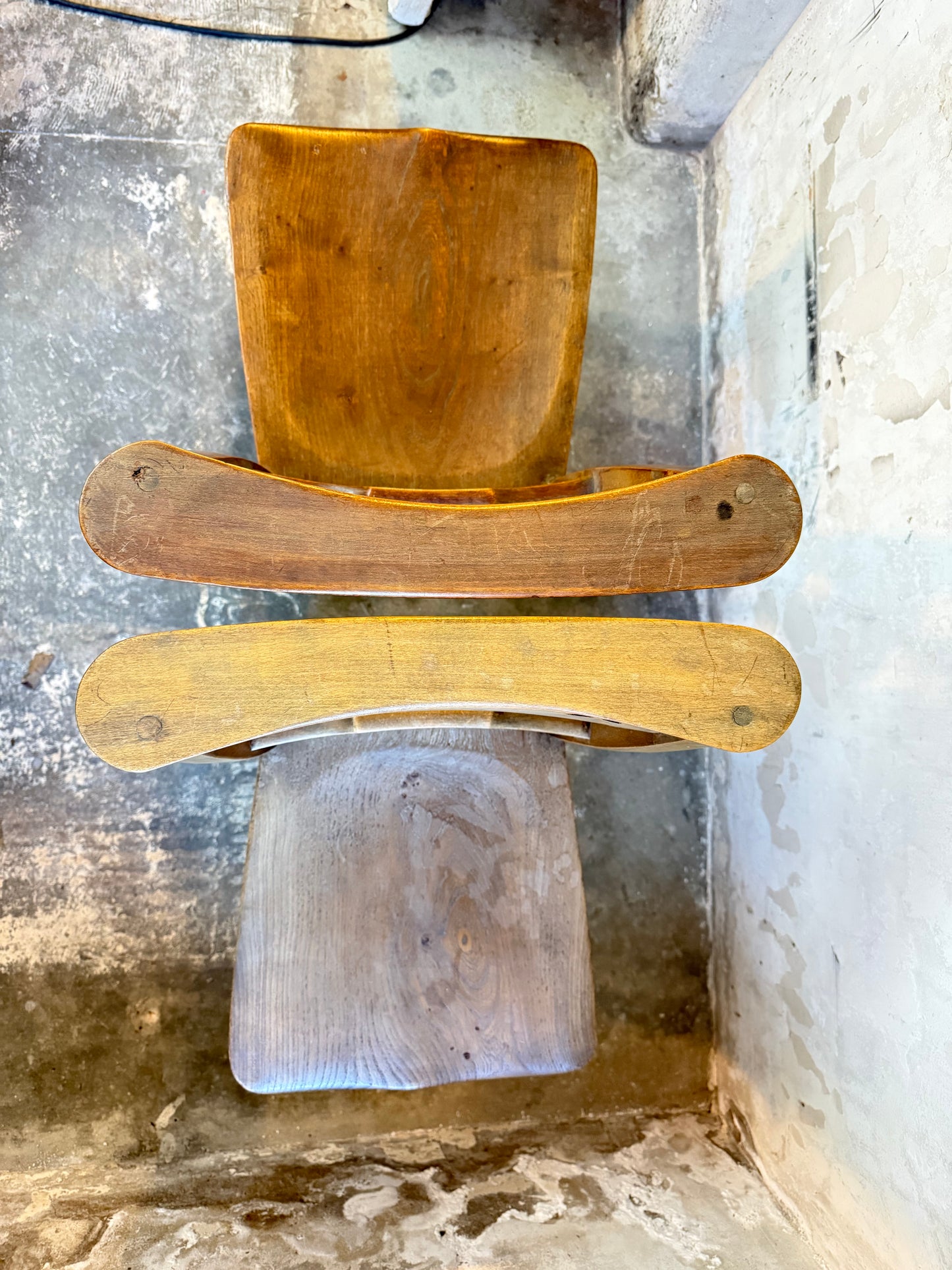 Elm & Beech Chapel Chairs c1920