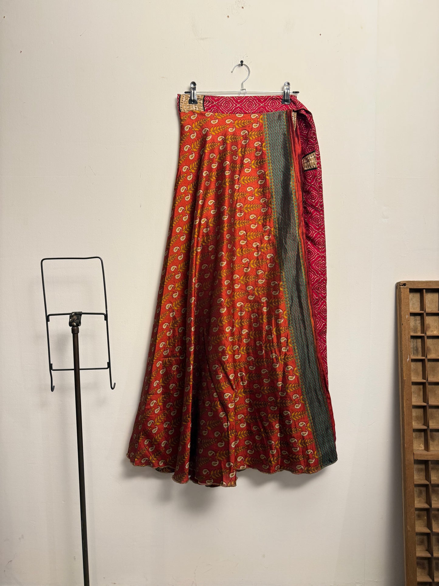 Vintage Saree Silk Wrap Skirt