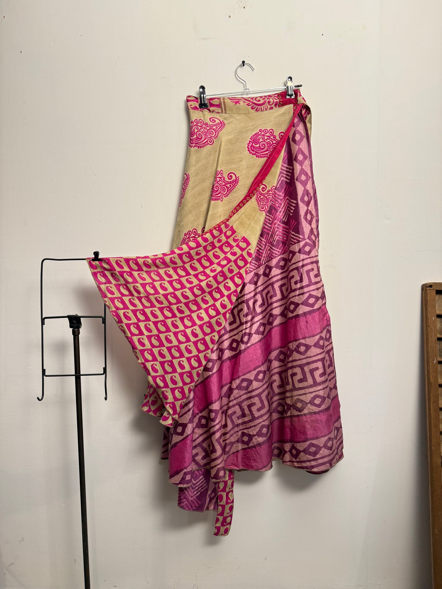 Vintage Saree Silk Wrap Skirt