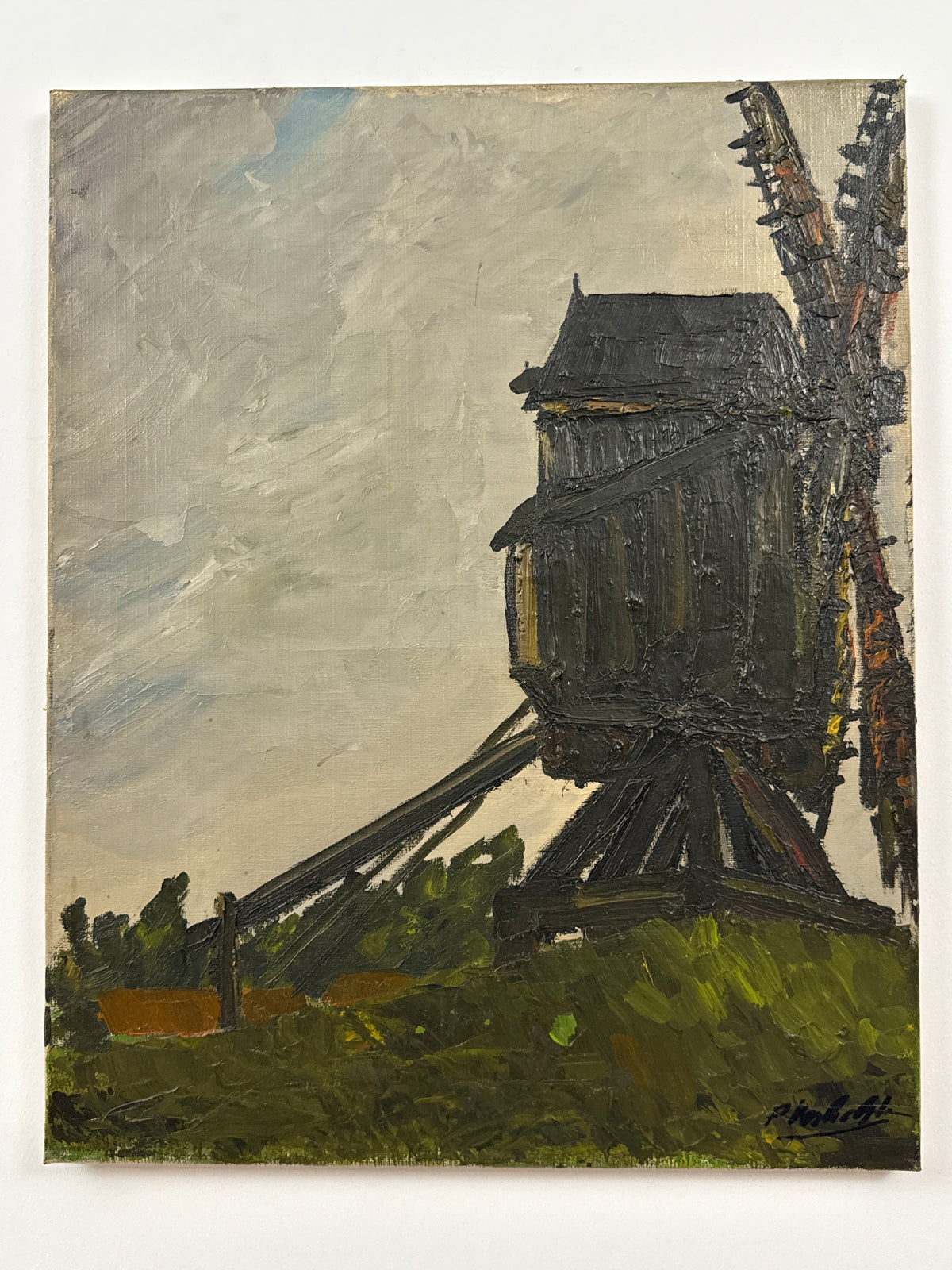 The Old Windmill | Low Countries School, c.1950s-60s