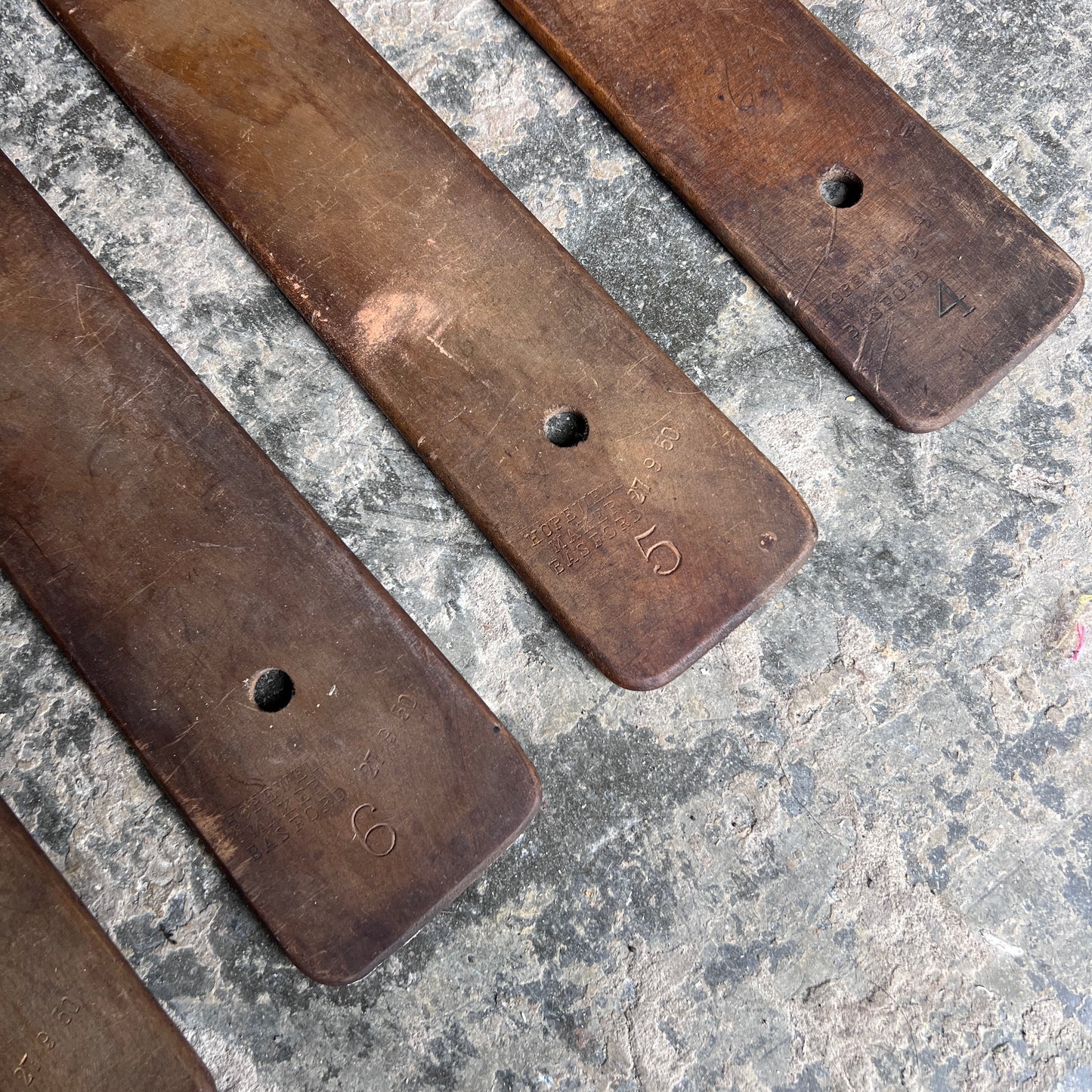 Set of Six Hopewell Maker English Mahogany Sock Frames