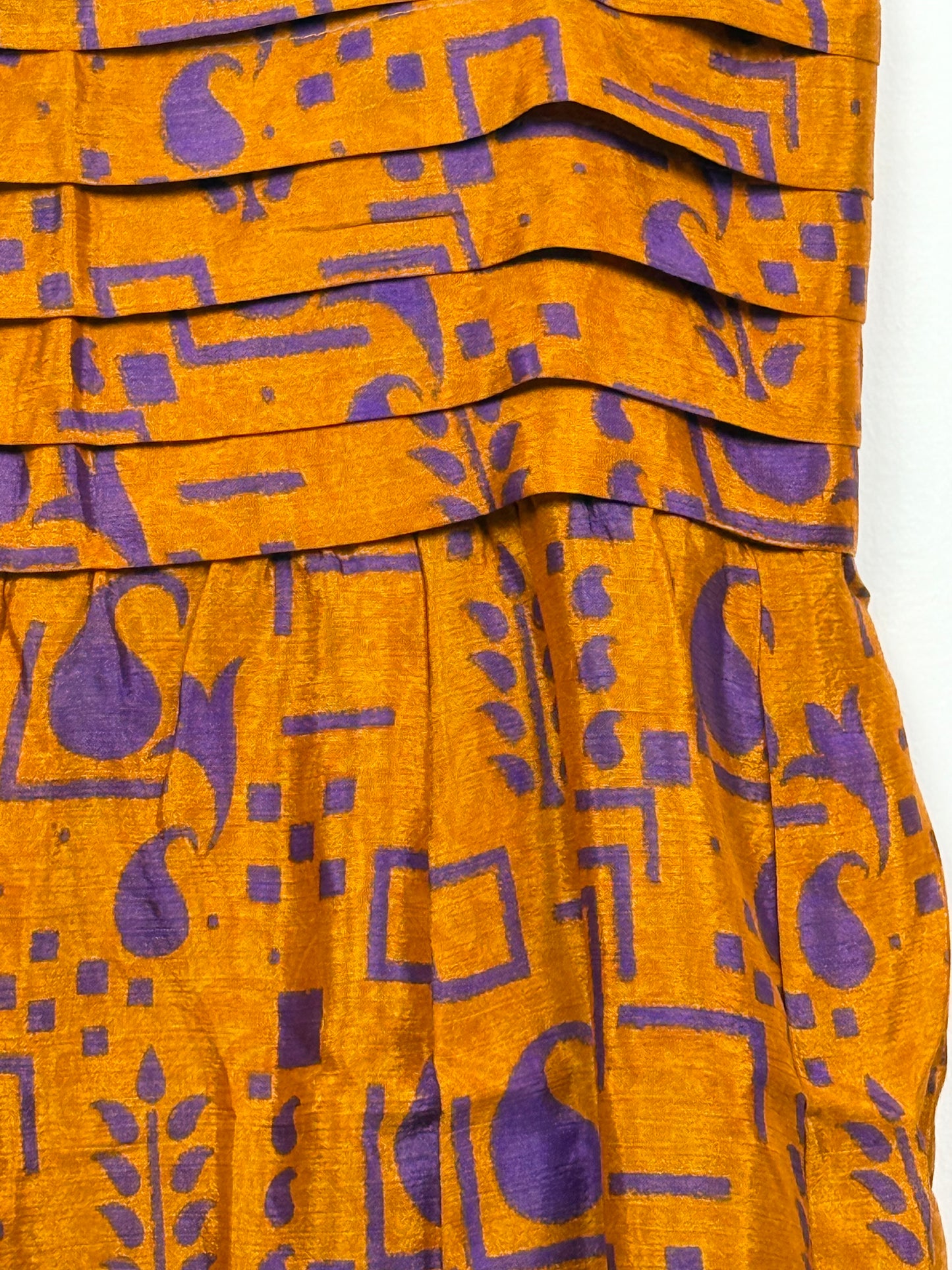 Vintage Saree Silk Pleated Skirt