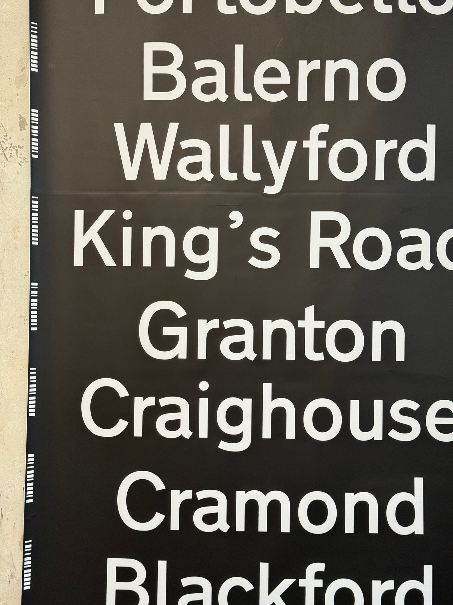 Edinburgh Destination Bus Blind - Willowbrae to Kings Buildings