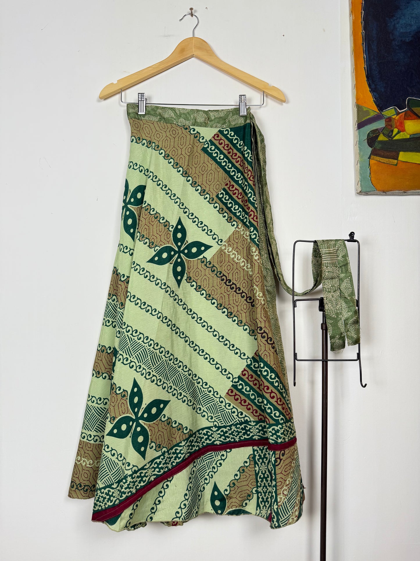Vintage Saree Silk Wrap Skirt