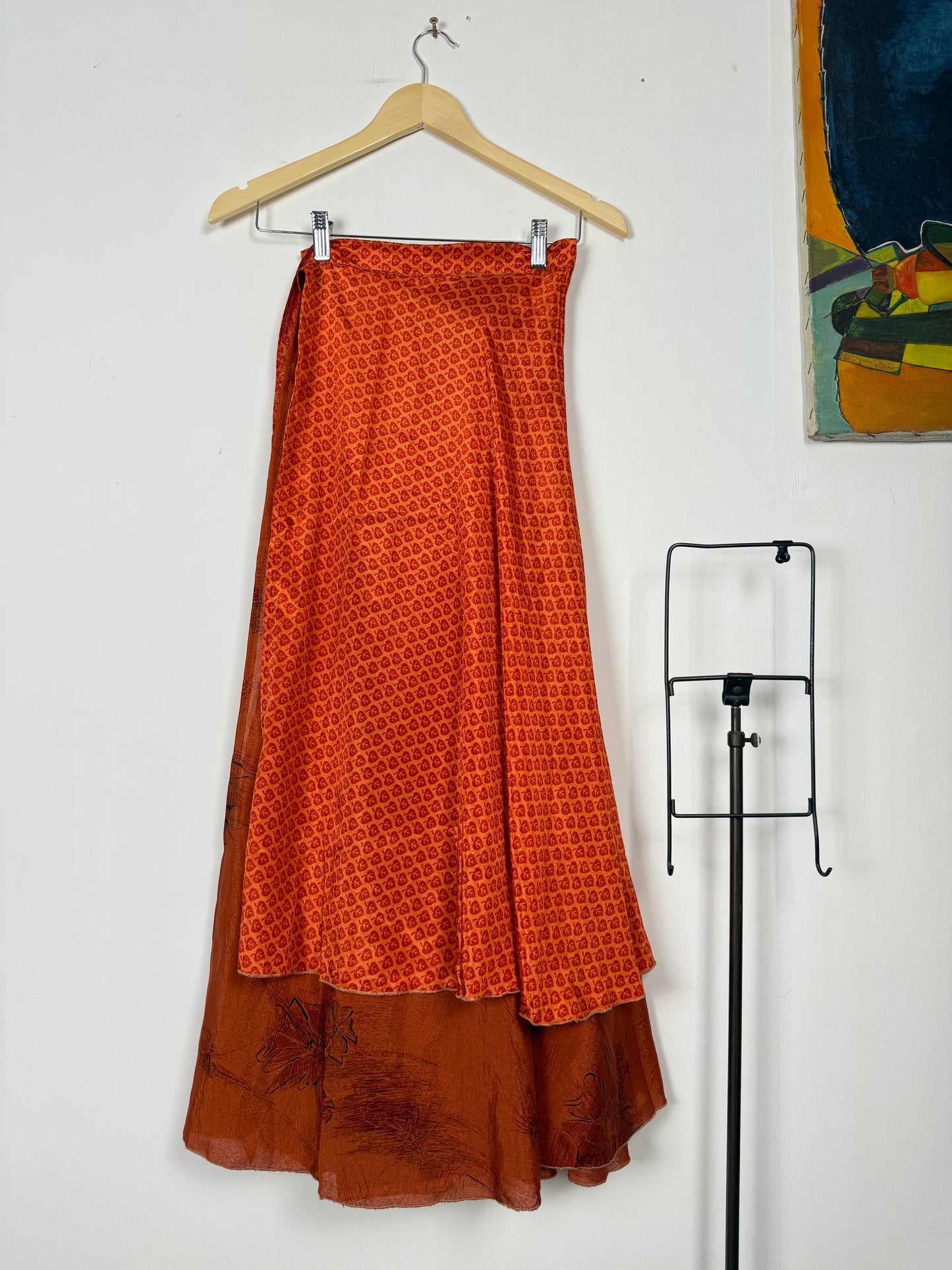 Vintage Saree Silk Wrap Skirt