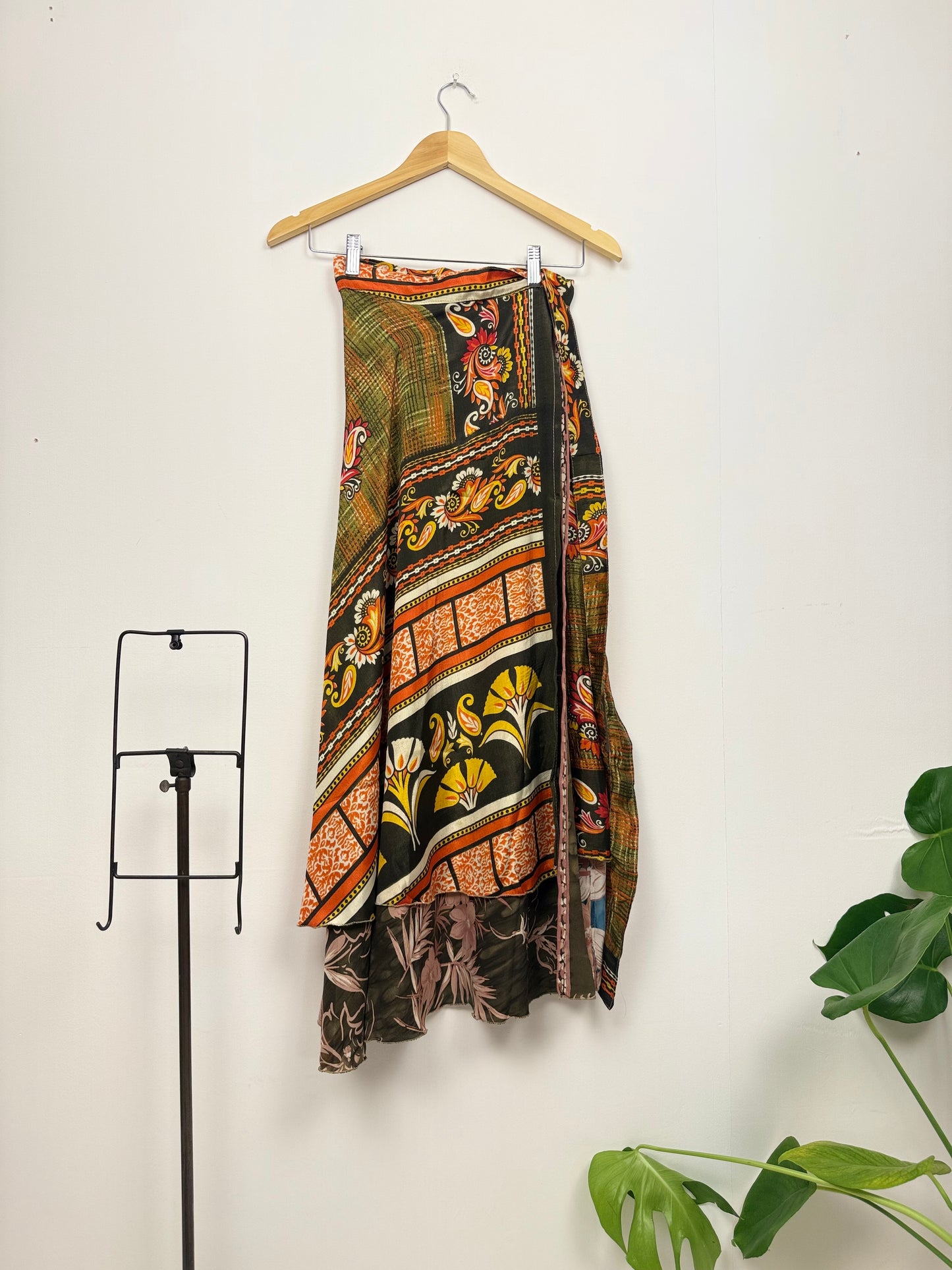 Vintage Saree Silk Wrap Skirt