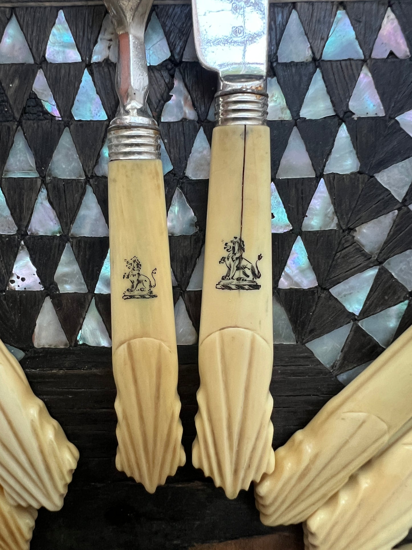 Ten Pairs of 19th Century John Gilbert Fruit Cutlery