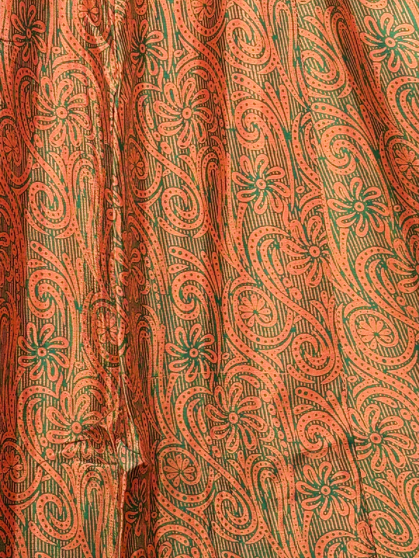 Vintage Saree Silk Pleated Skirt