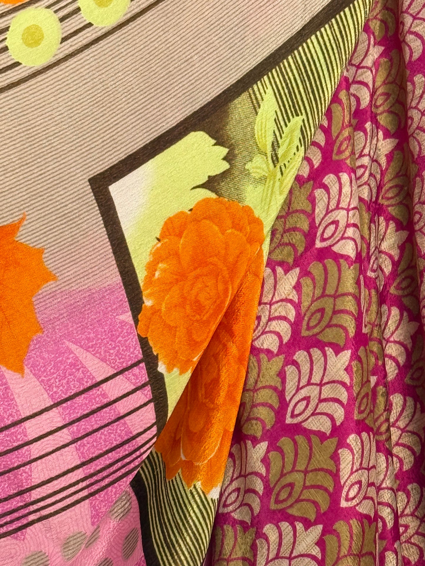 Vintage Saree Silk Wrap Skirt