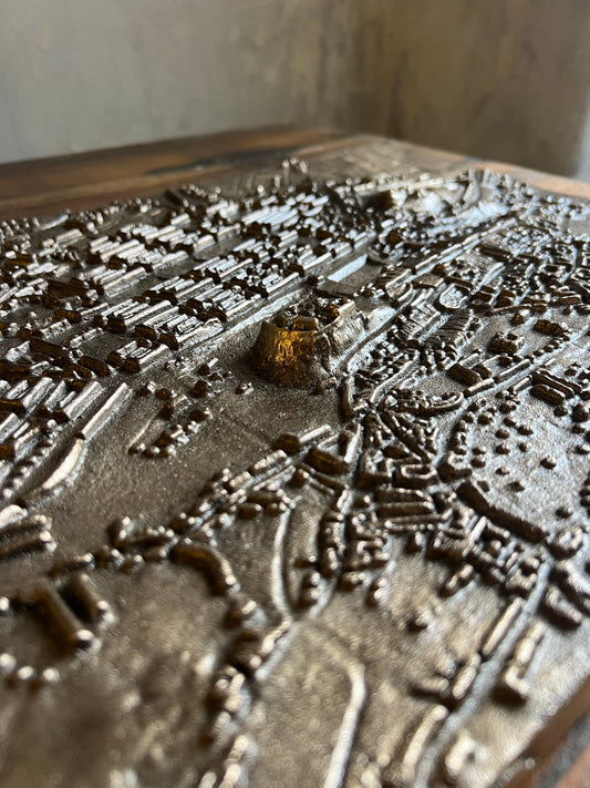 Bronze Street Map of 1830s Edinburgh