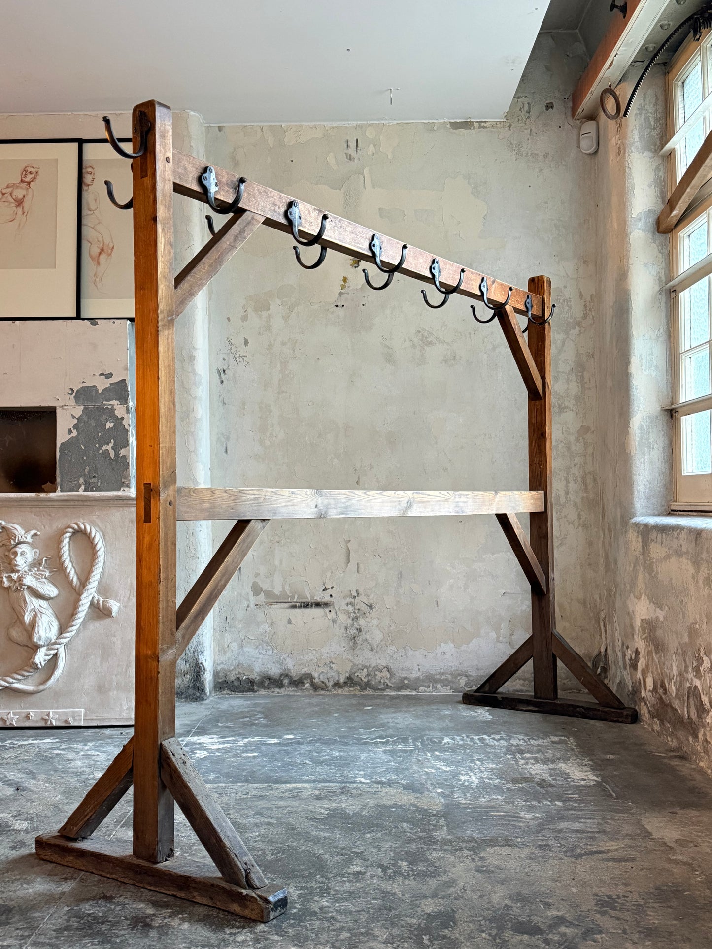 19thC Double Sided Ribbon Drying Rack