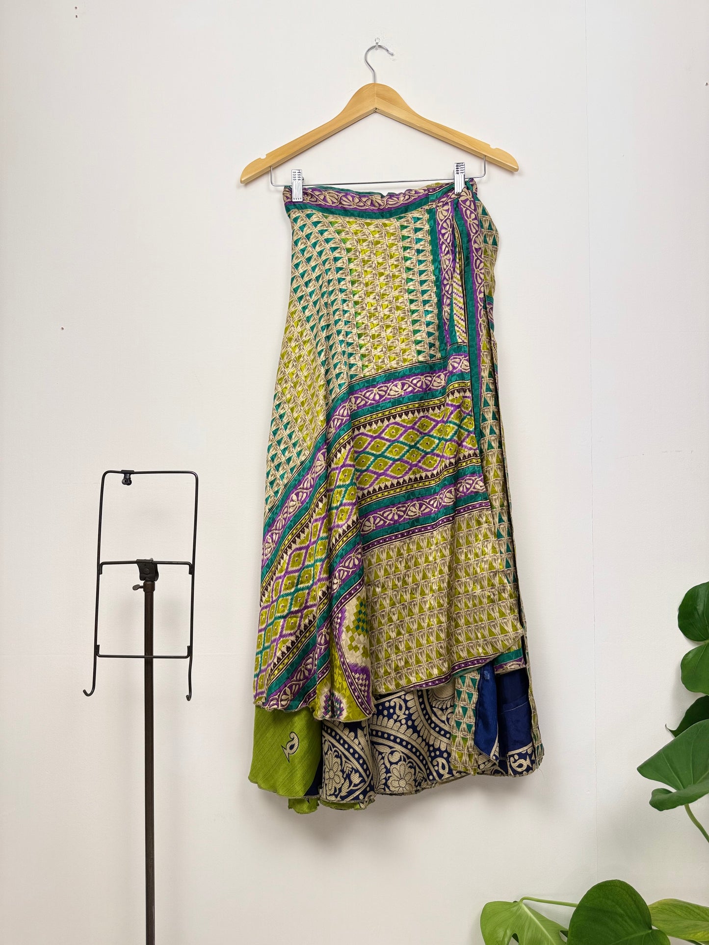 Vintage Saree Silk Wrap Skirt