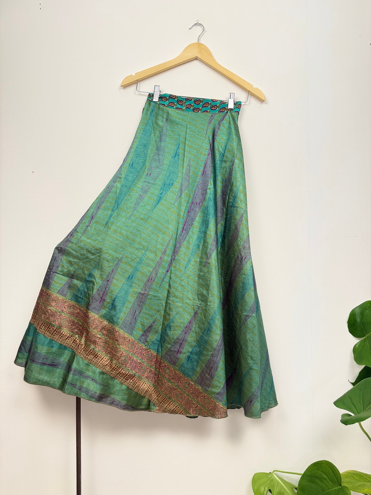 Vintage Saree Silk Wrap Skirt