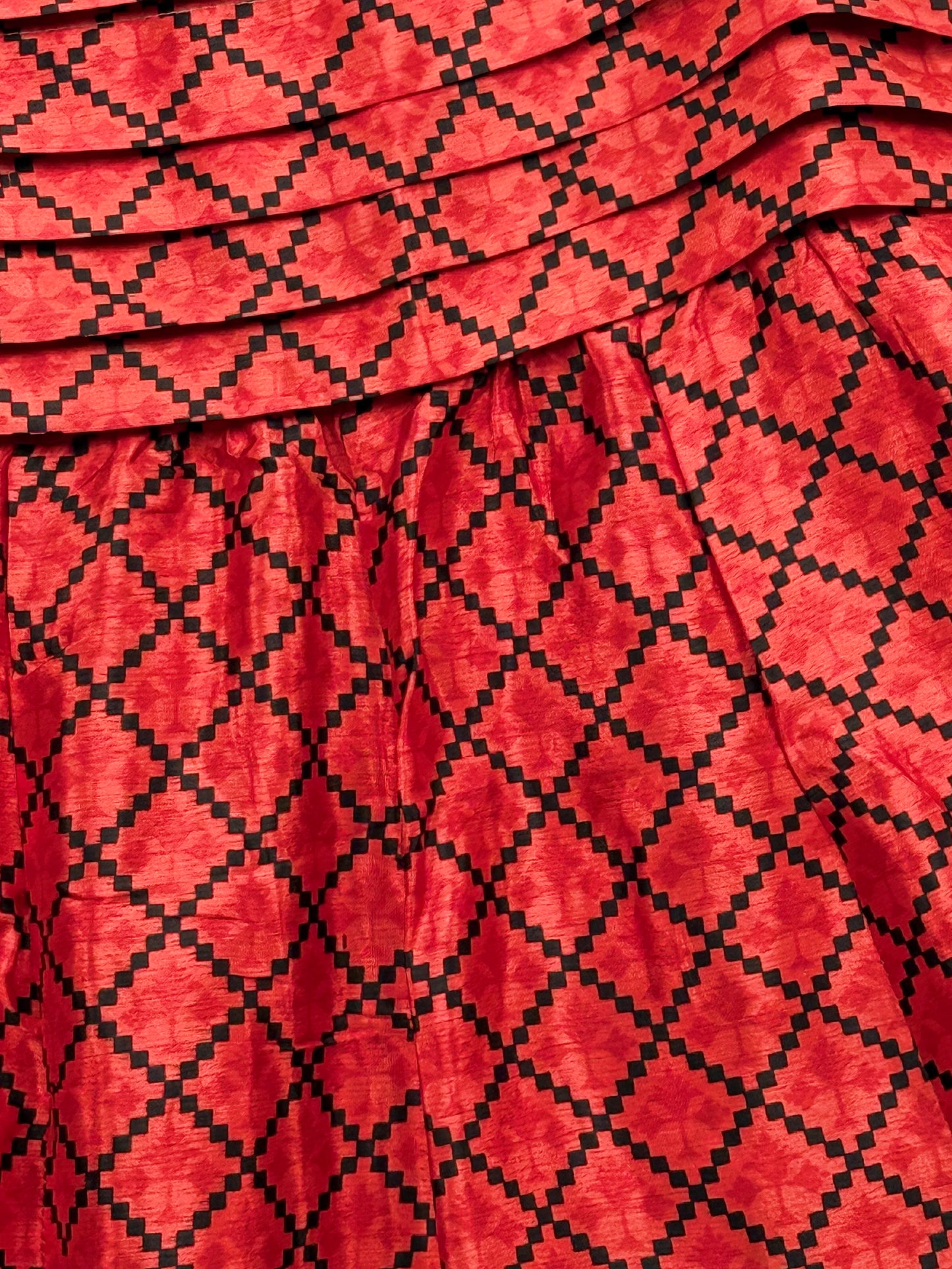 Vintage Saree Silk Pleated Skirt