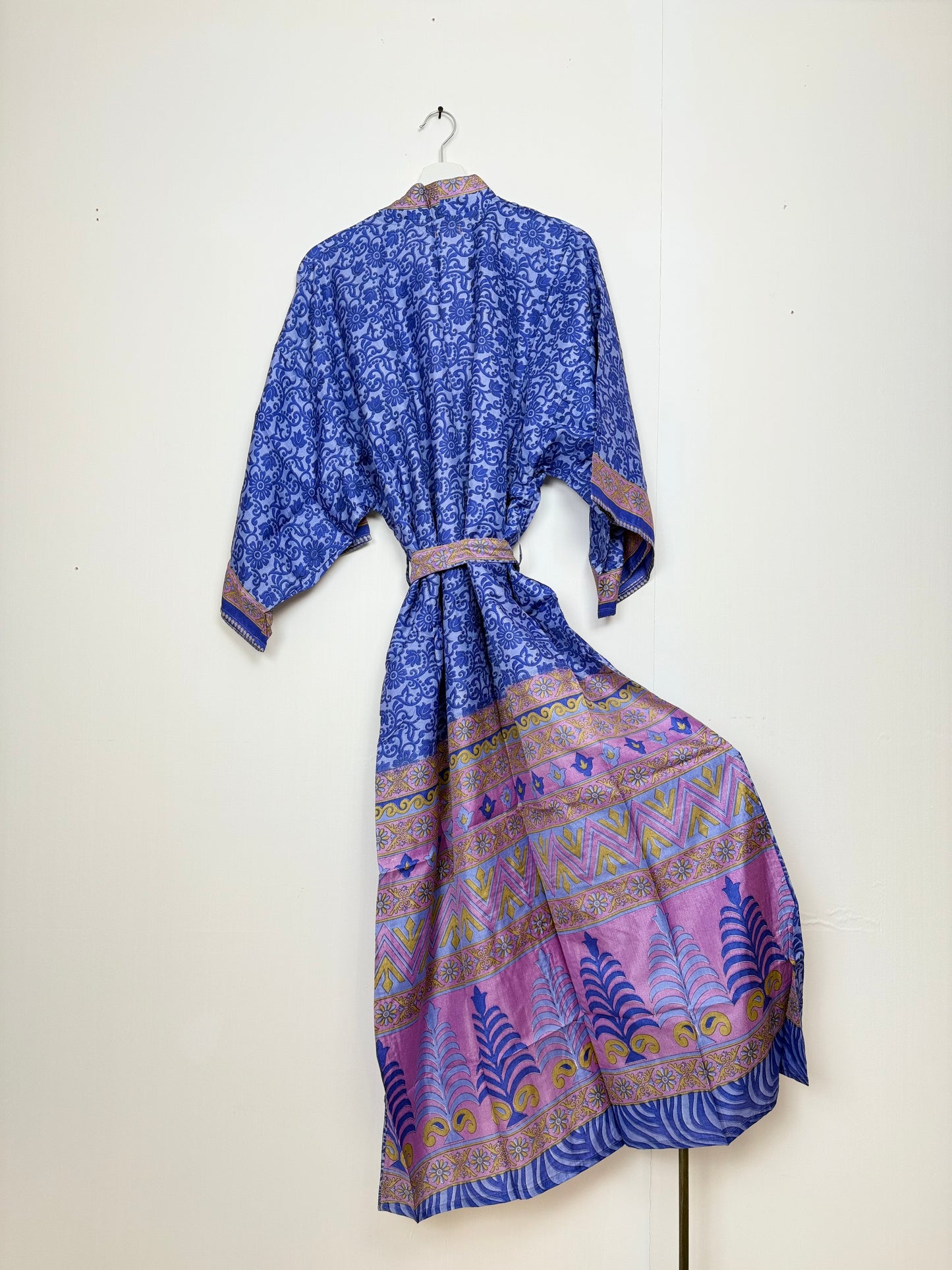 Vintage Saree Silk Kimono / Duster - Long