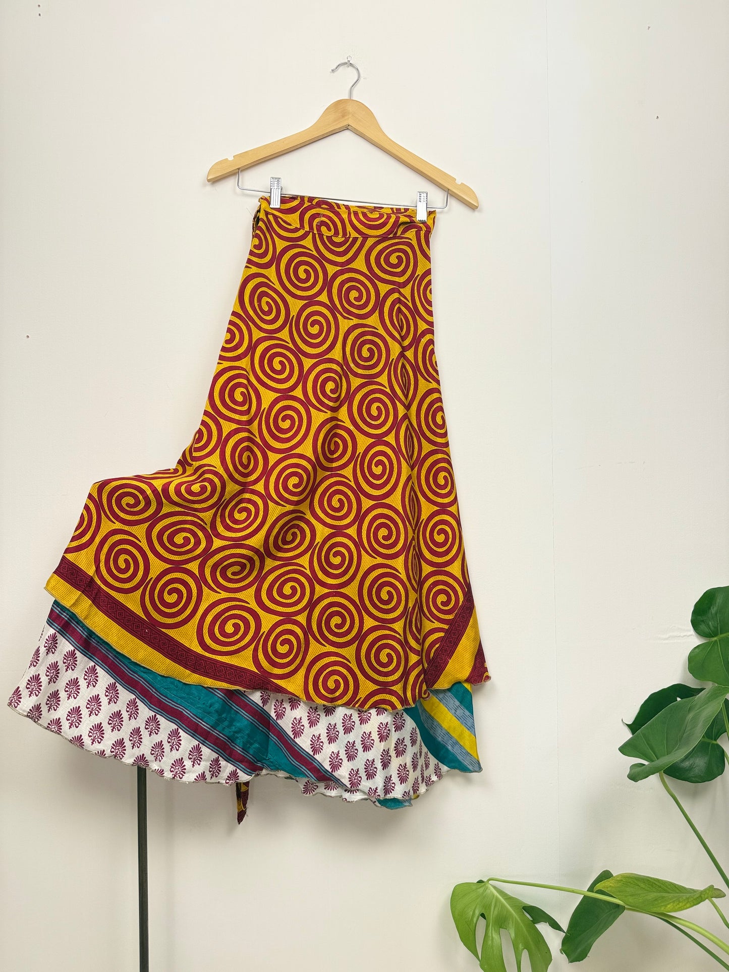 Vintage Saree Silk Wrap Skirt