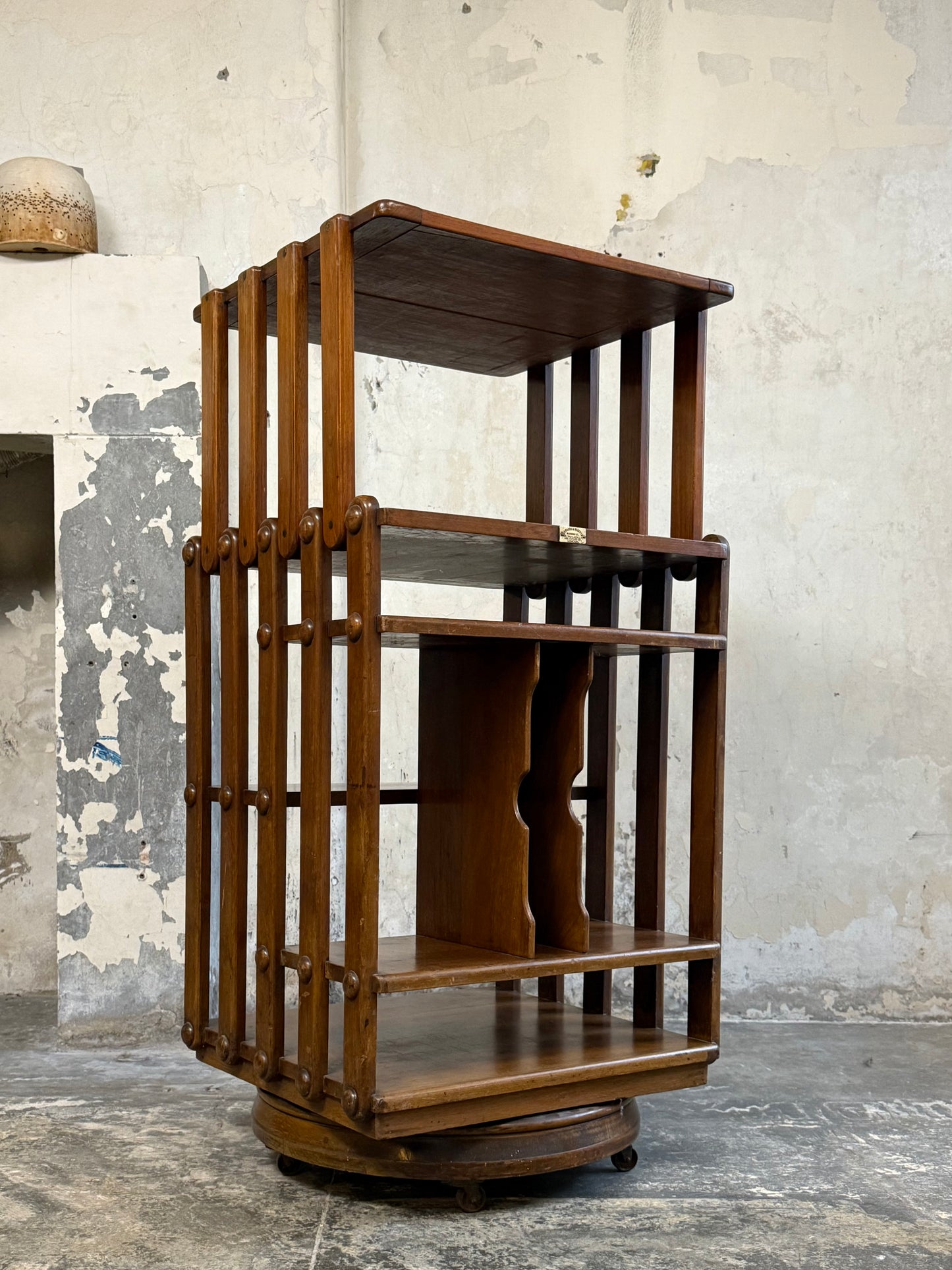 Late 19th Century Revolving Bookcase by Edwards & Roberts