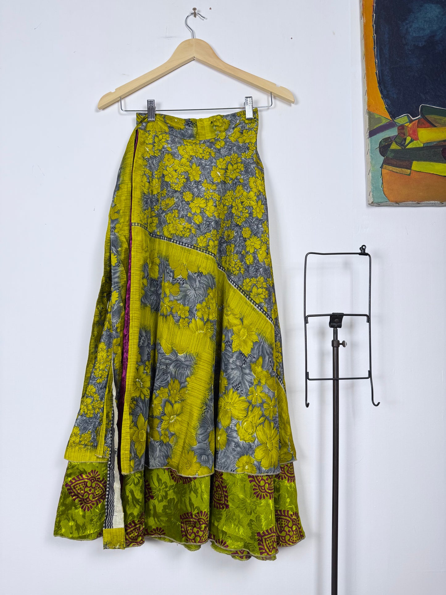 Vintage Saree Silk Wrap Skirt