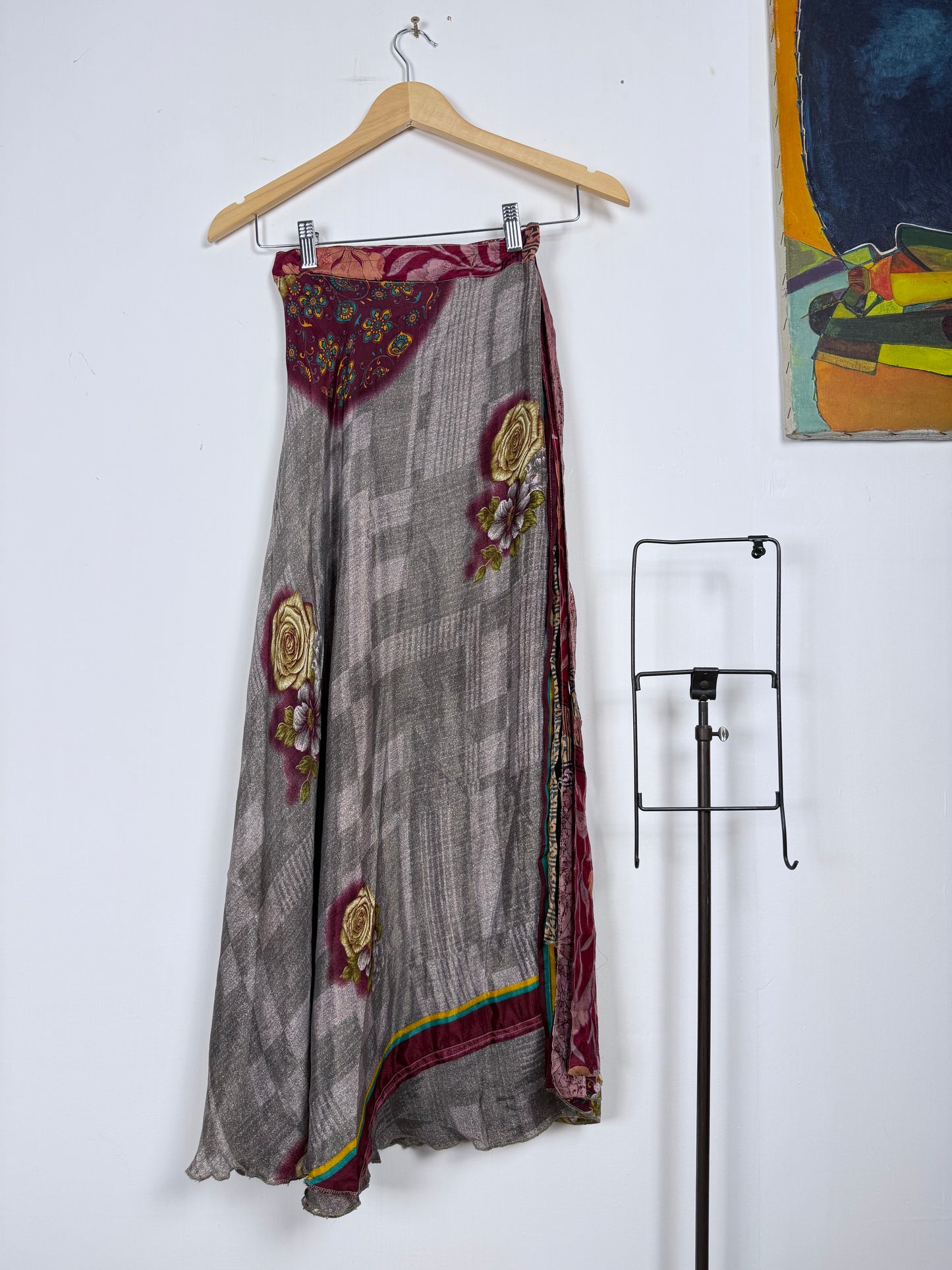 Vintage Saree Silk Wrap Skirt