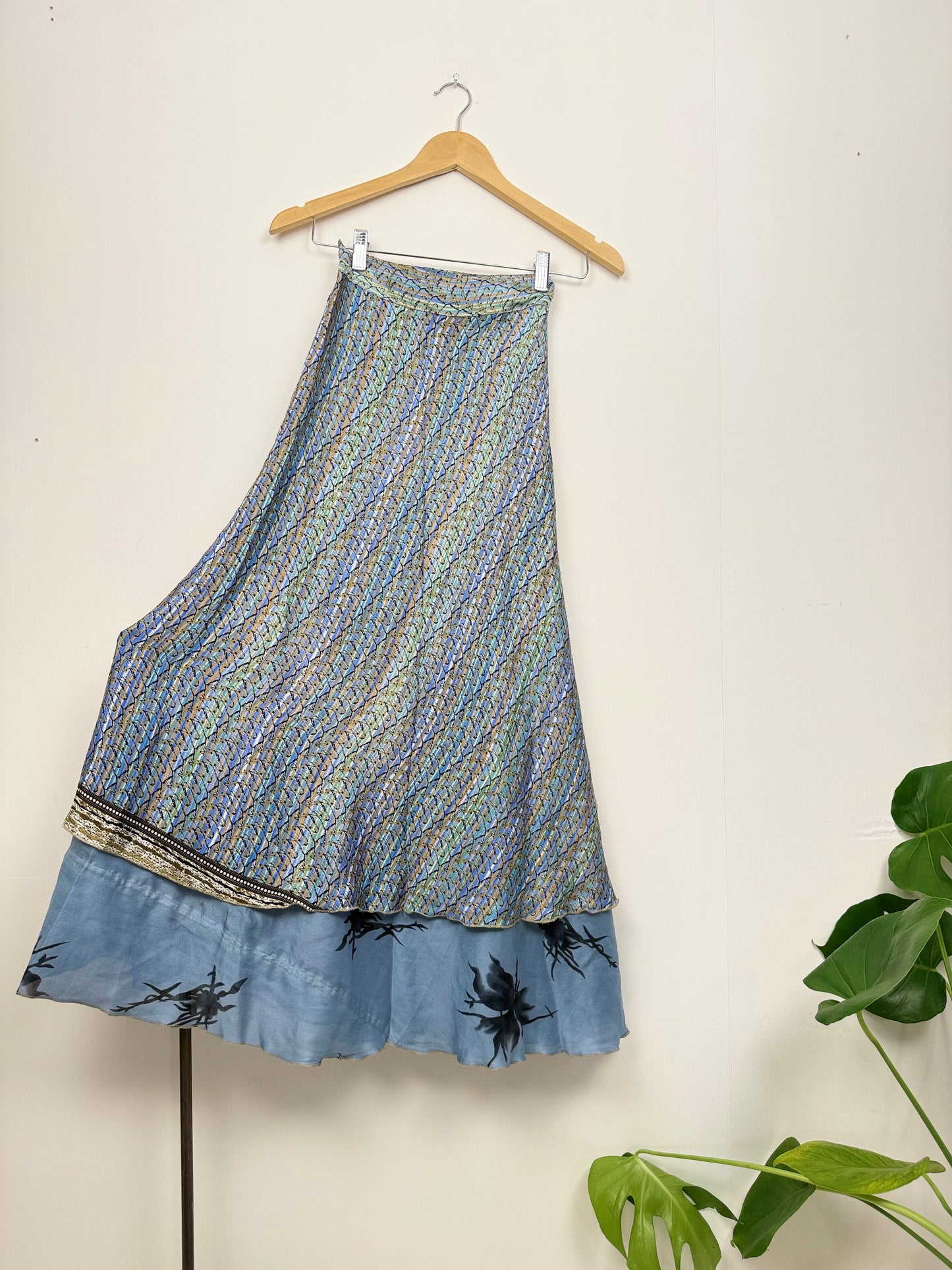 Vintage Saree Silk Wrap Skirt