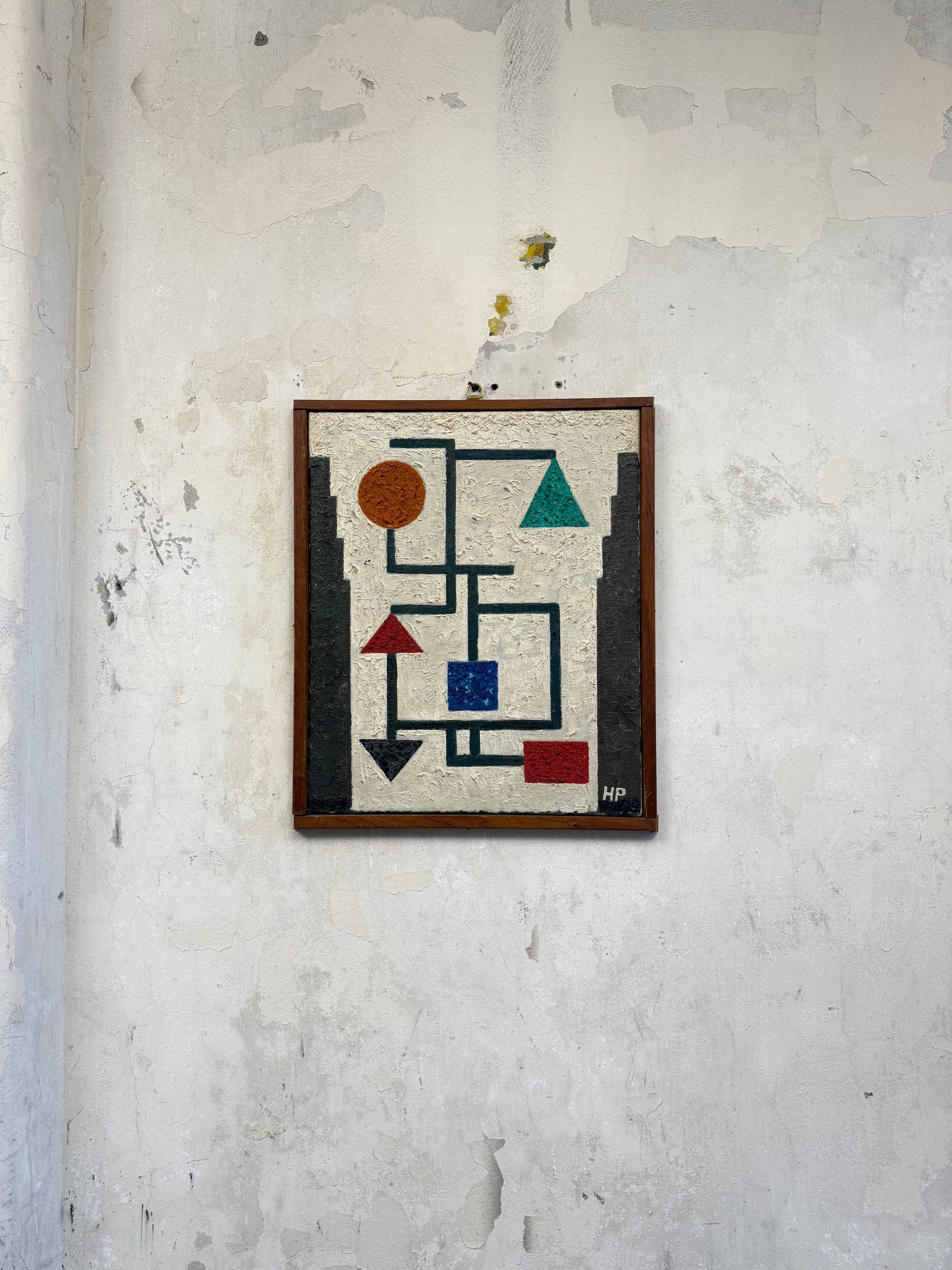 Abstract Geometric Oil on Canvas