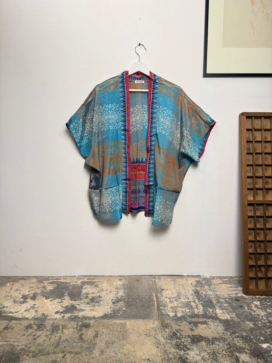 Vintage Saree Silk Shrug Blouse