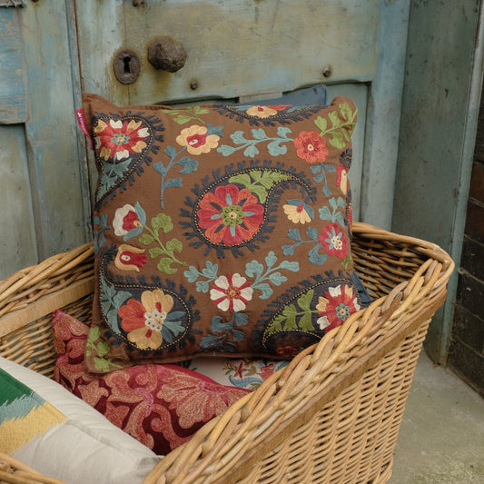 Embroidered Suzani Cushion